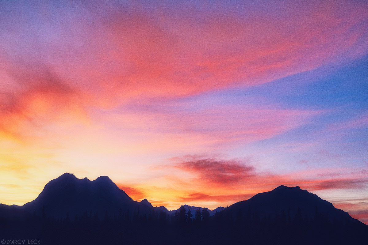 Sunset over the Sundance Range, Banff National Park, Alberta, Canada