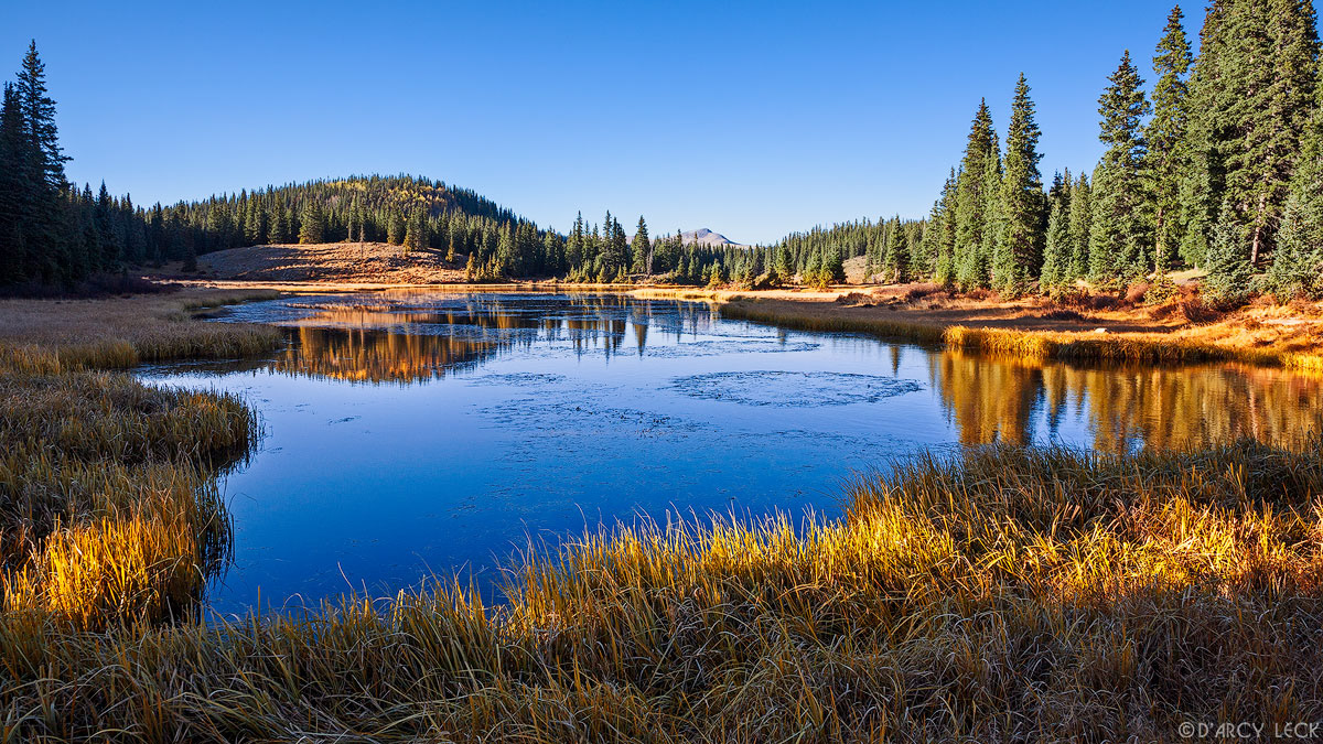 Pond in autumn, Rio Grande National Forest, Colorado