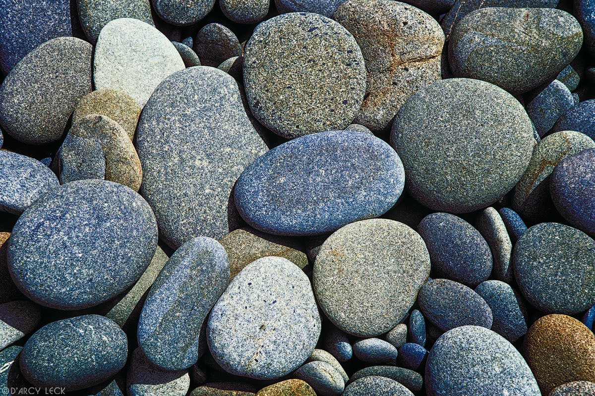 Surf polished stones along Ruby Beach, Olympic National Park, Washington