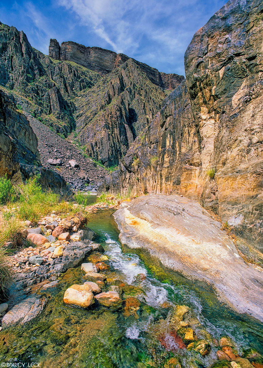 Clear Creek flowing into Colorado River in the Grand Canyon, Arizona