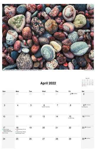 Nature Calendar, April 2022 by photographer D'Arcy Leck