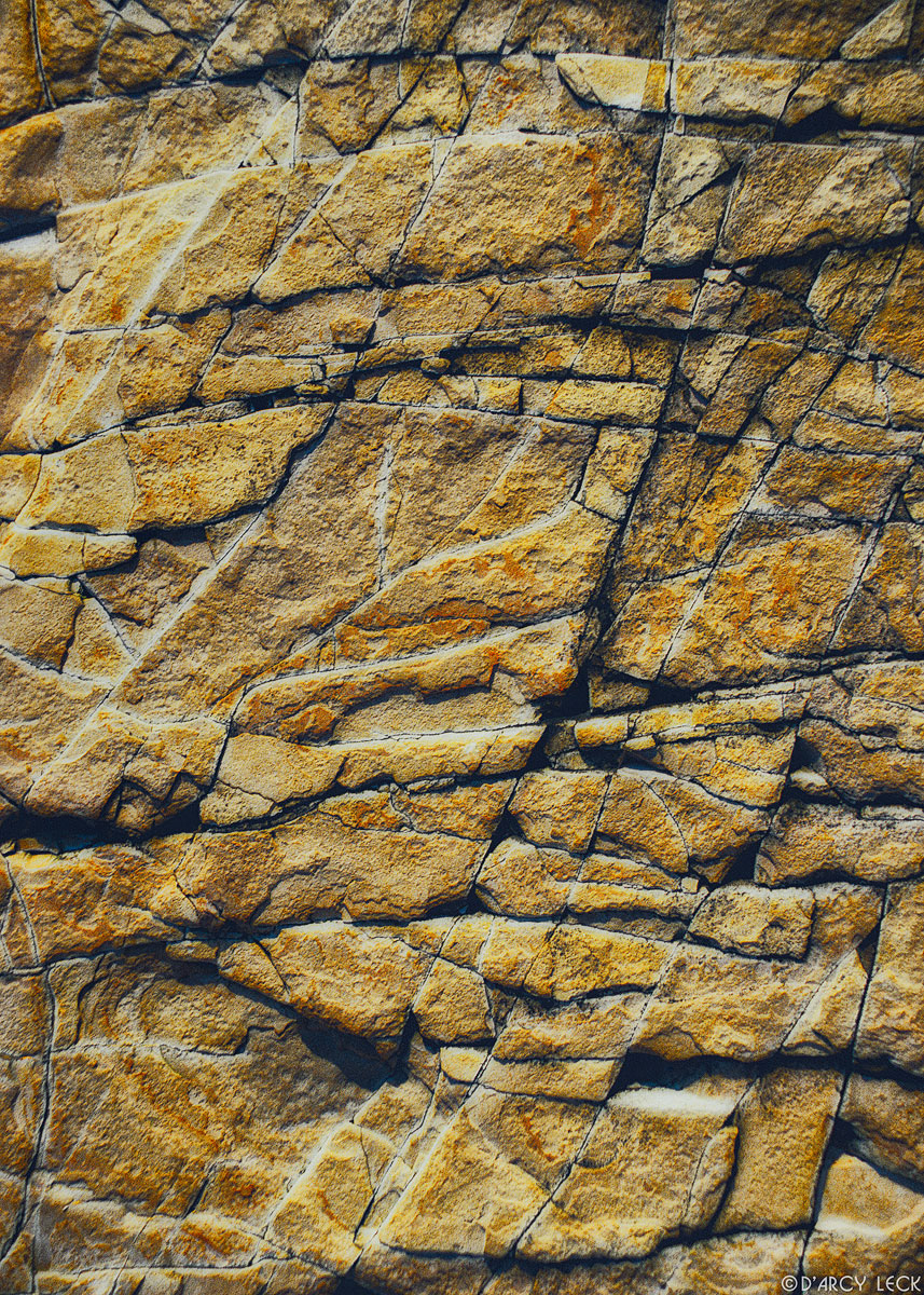 Cracked rock wall