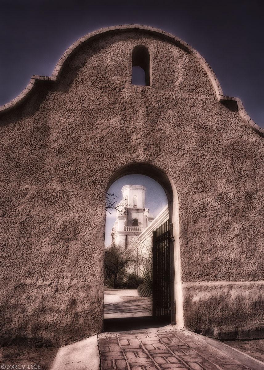 Archway and Mission San Xavier del Bac, Arizona