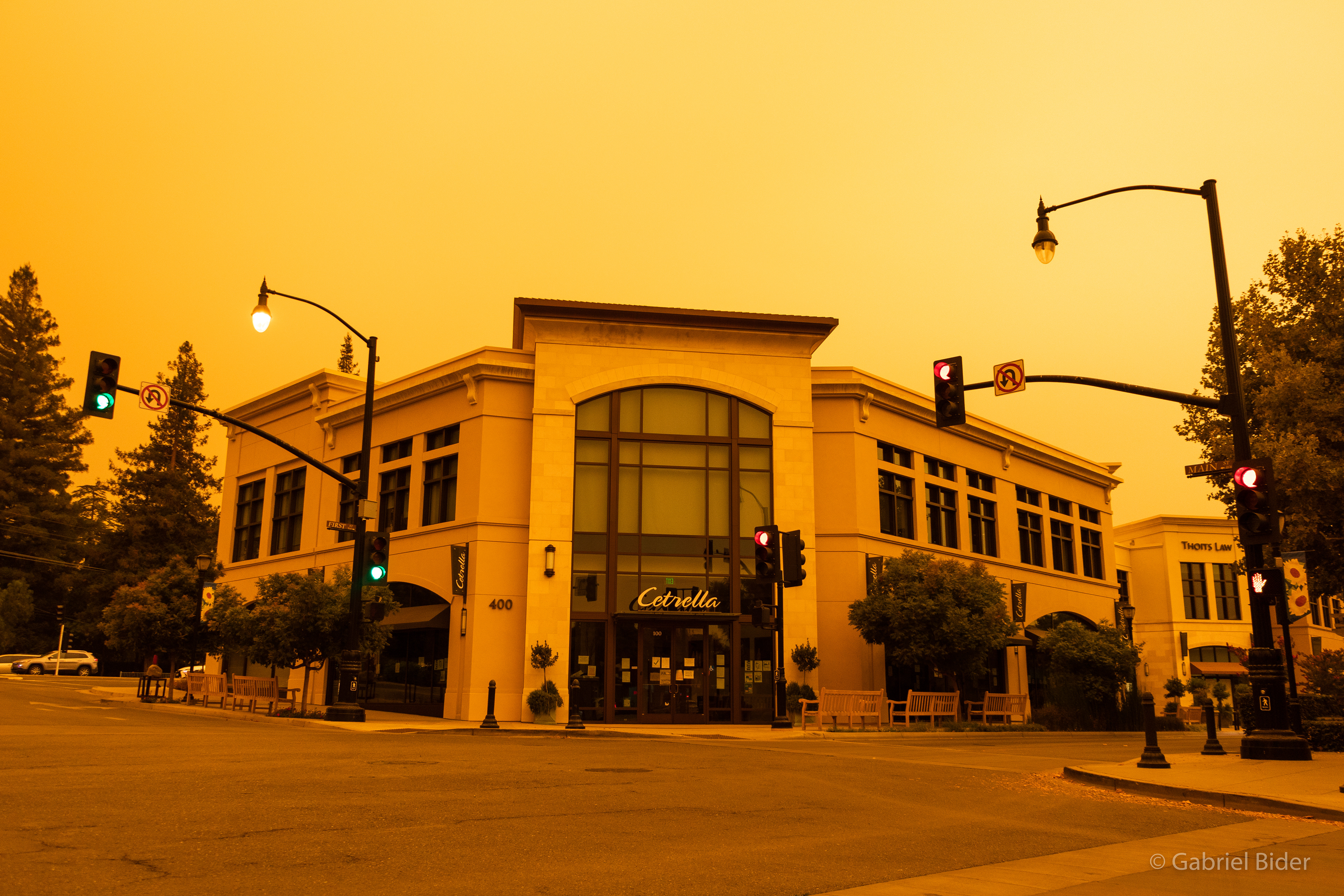 Orange Skies Above the Bay Area From Fires