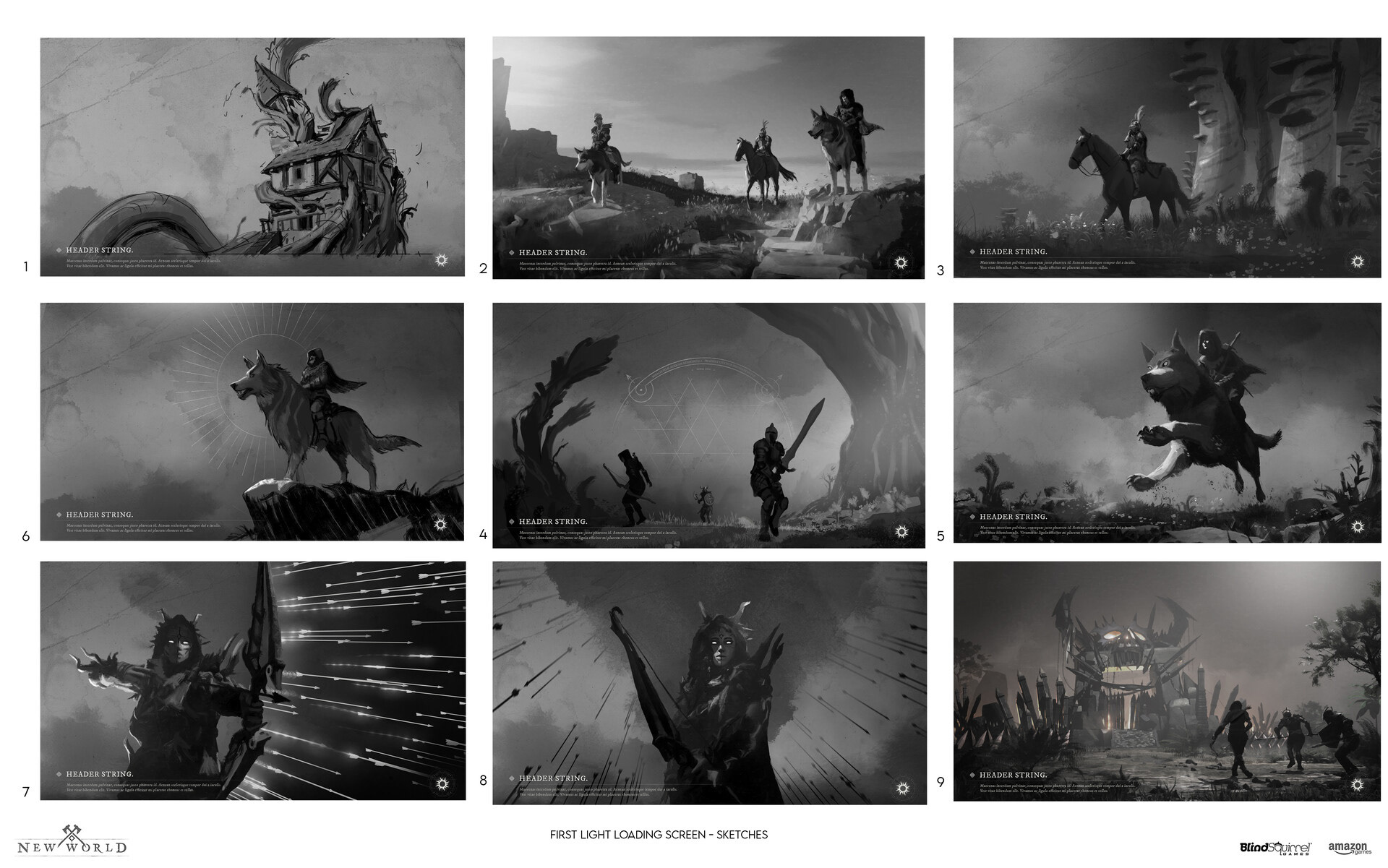Loading Screen Illustration sketches
