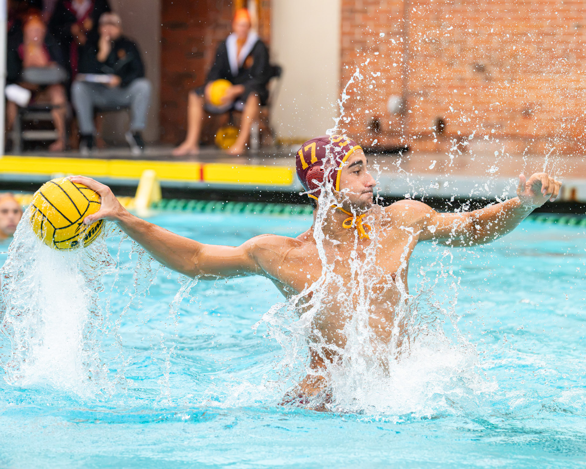 USC Efe Naipoglu (#17) looking to pass during a game on September 6th 2026. 