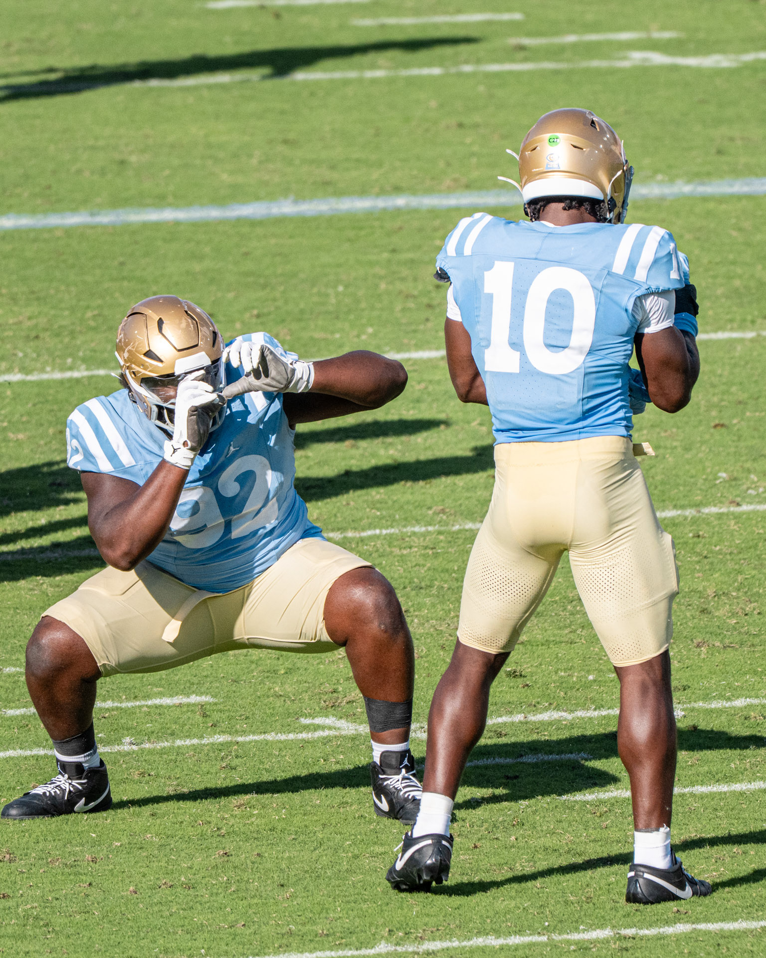 UCLA Defense celebrates a sack on October 24th 2026.