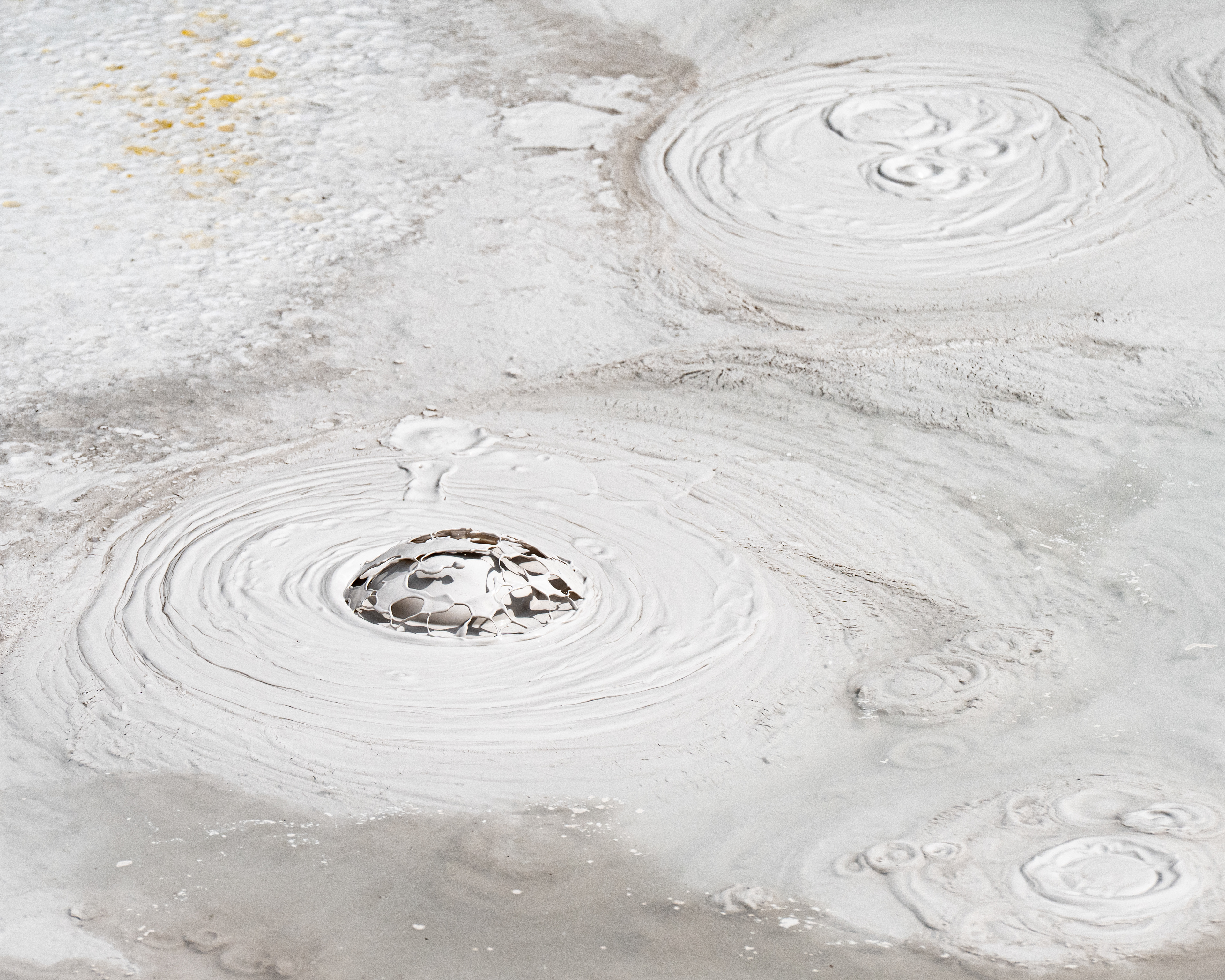 Painter Pots, Yellowstone National Park, WY, USA.