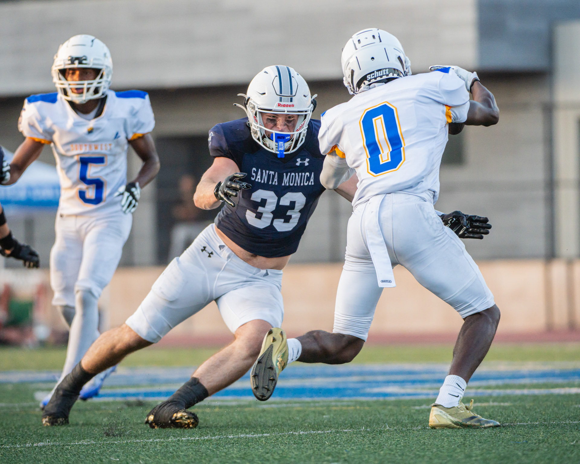 Santa Monica College Football Carson Cox (#33/LB) jersey is retired after a historic defensive season for the program.