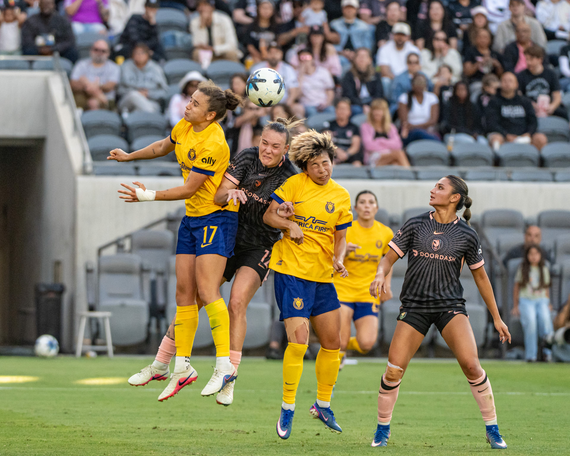 Header during ACFC vs. Utah Royals FC match on May 2nd 2026.