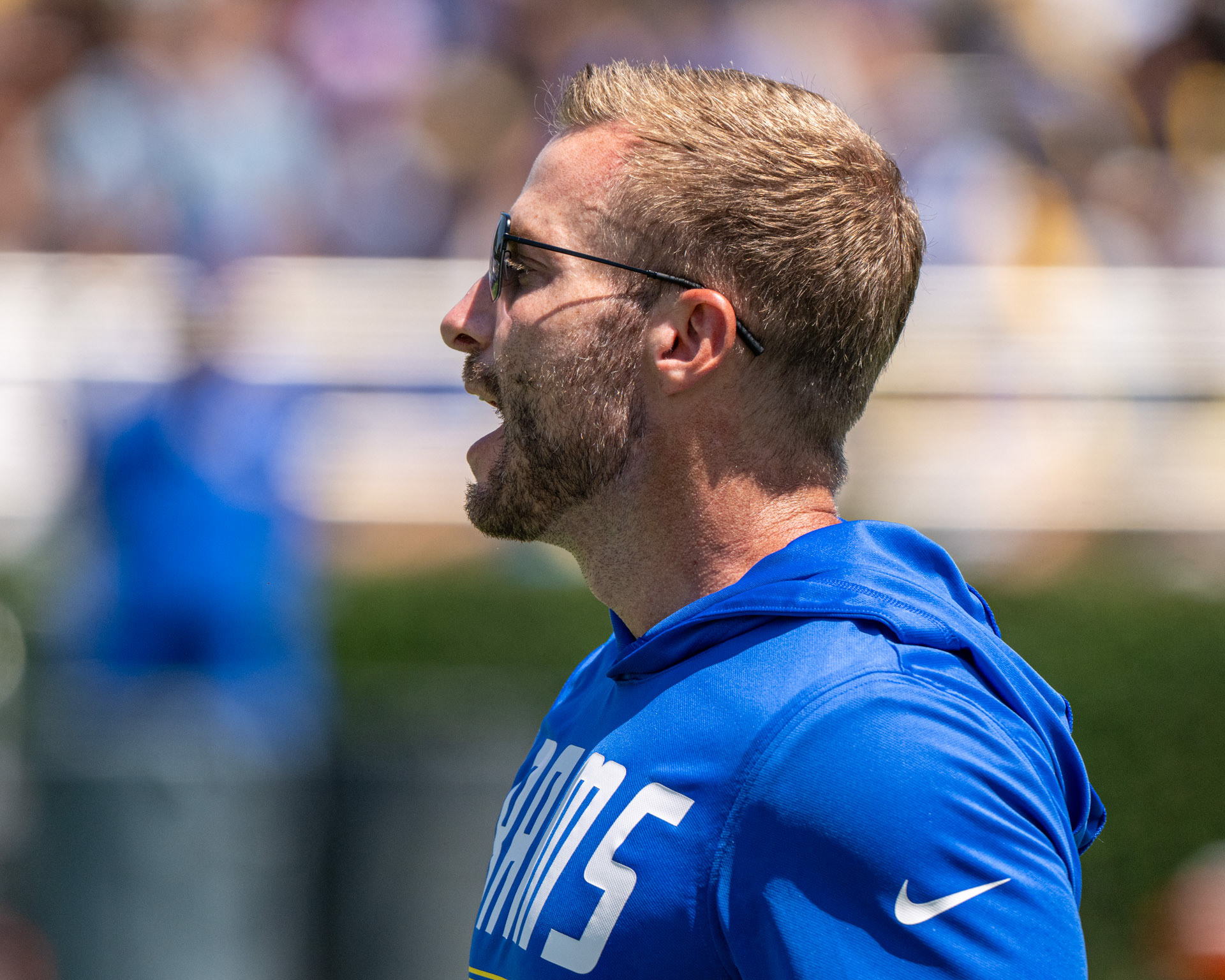 LA Rams Head Coach Sean McVay at 2026 summer training camp.