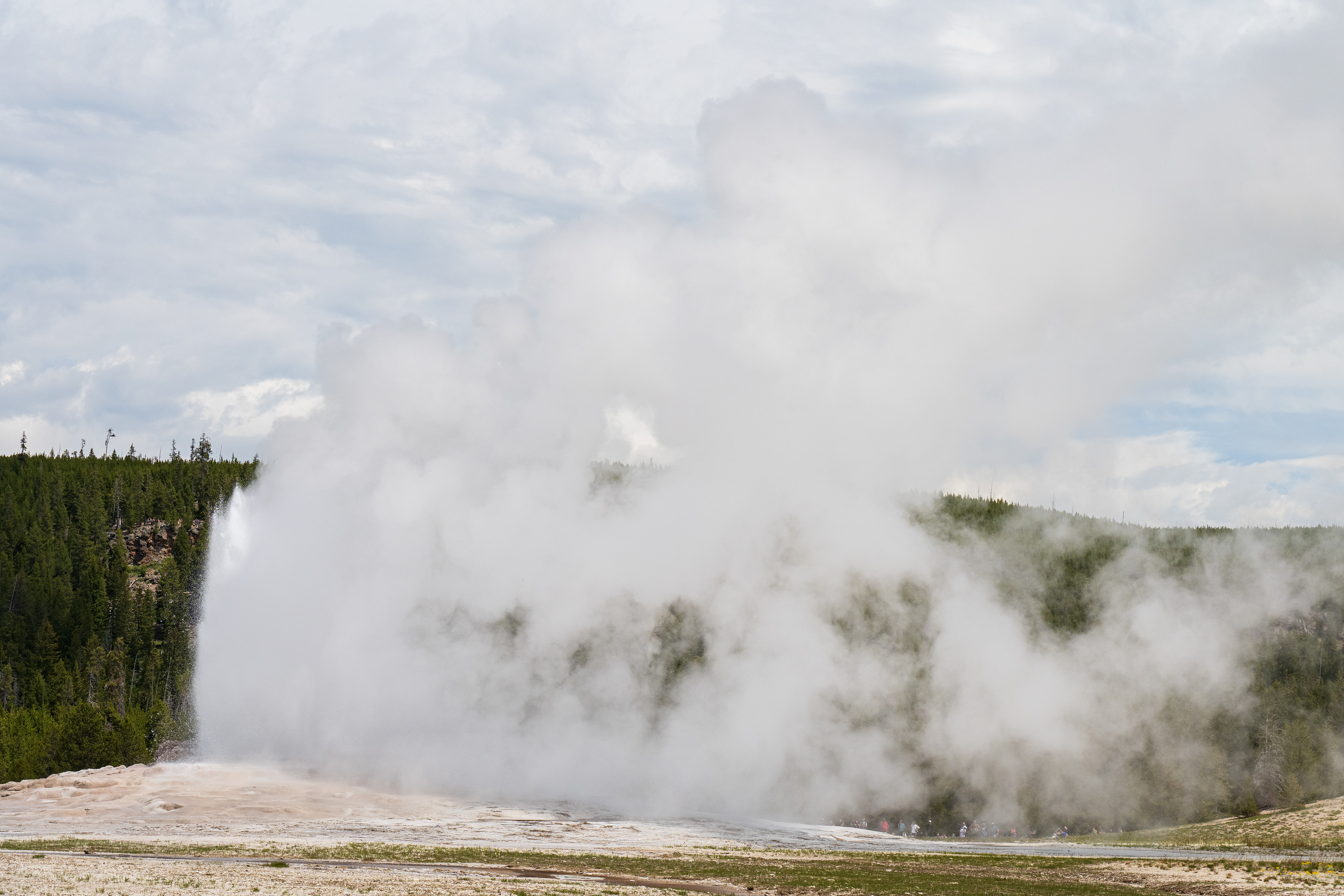 Old Faithful eruption, Yellowstone National Park, WY, USA.
