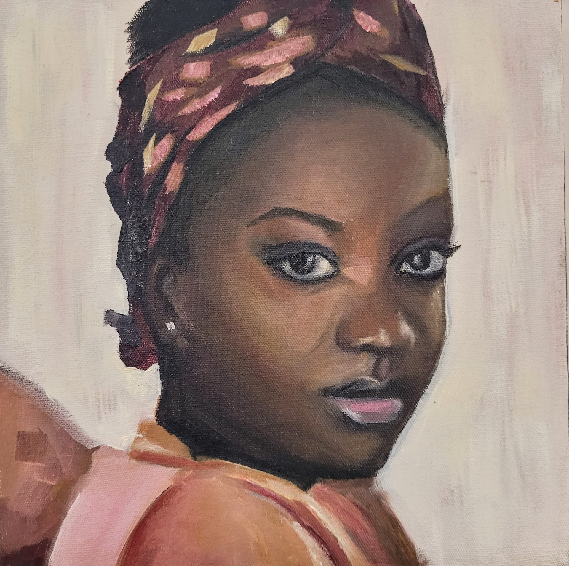 Estudo III (baseado em Jas Knight). 2021. Óleo sobre tela. 20x20