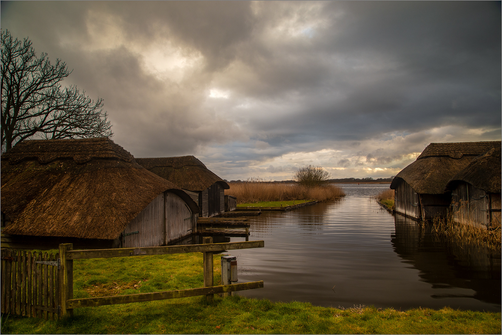 Dusk at Hickling Boat Sheds