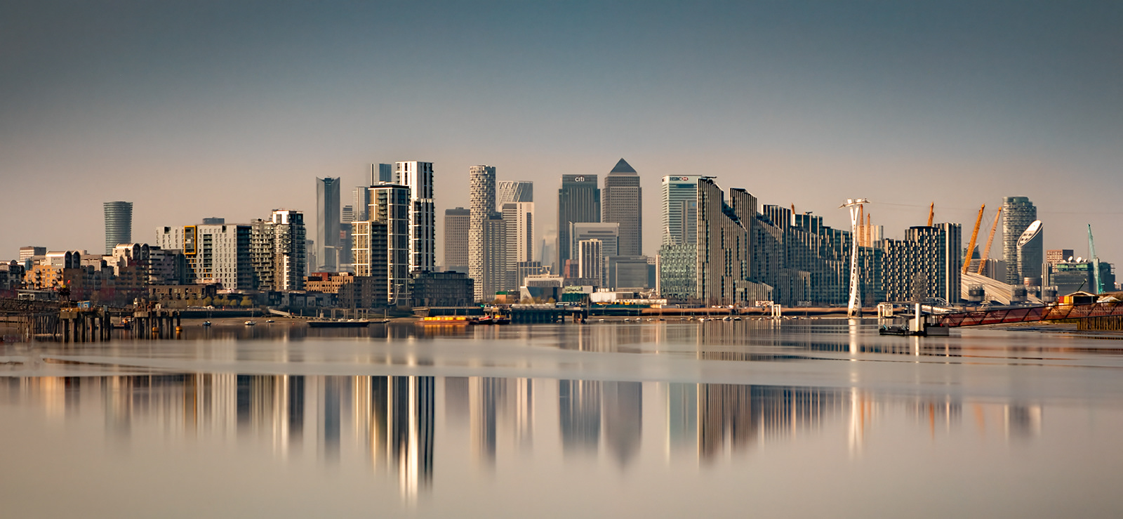 City from Thames Barrier
