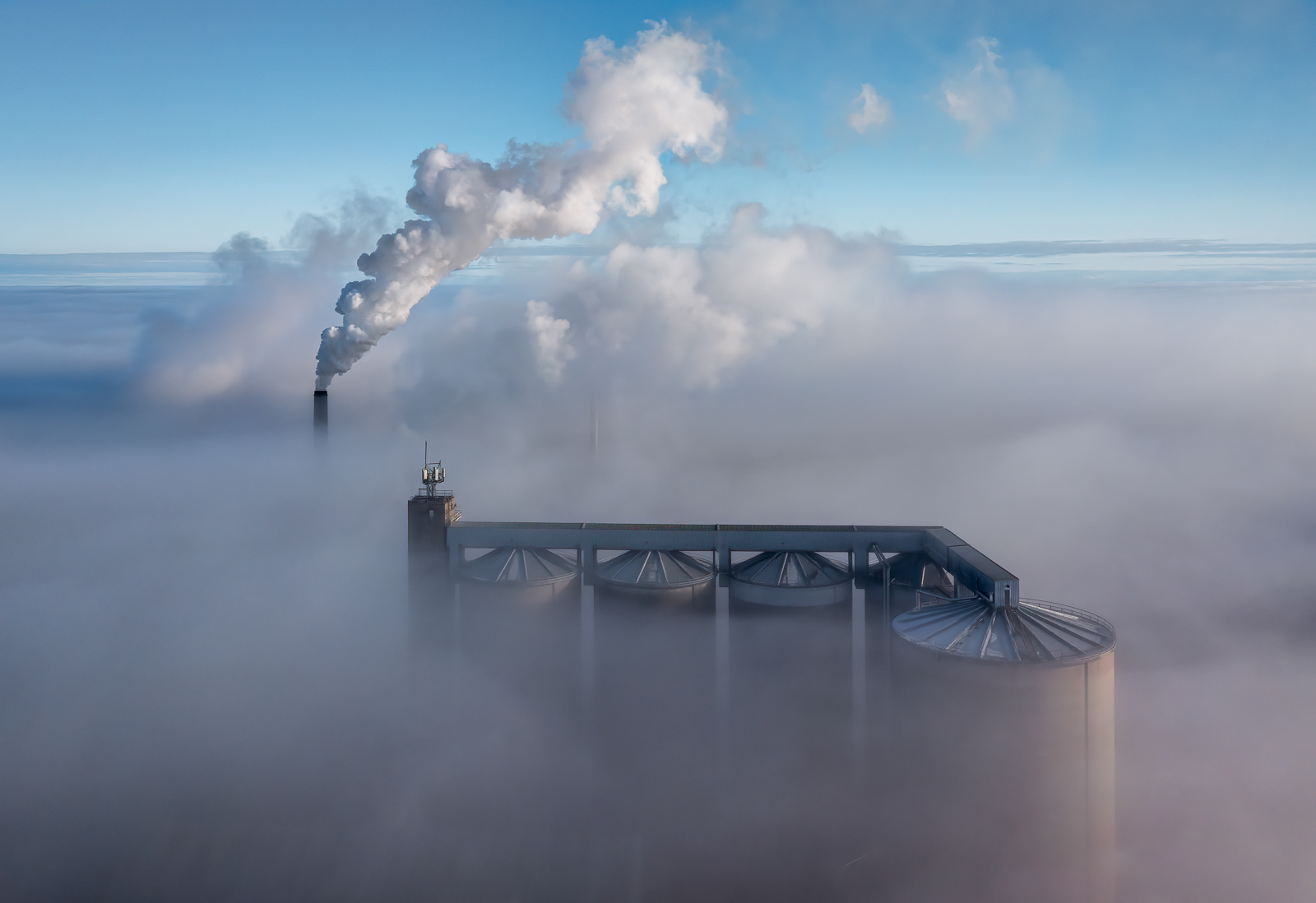 Sugarbeet Factory Through the Fog