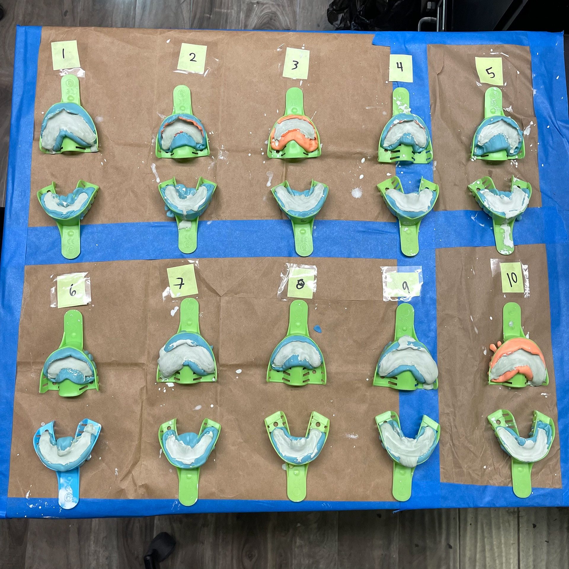 The dancers' molds.