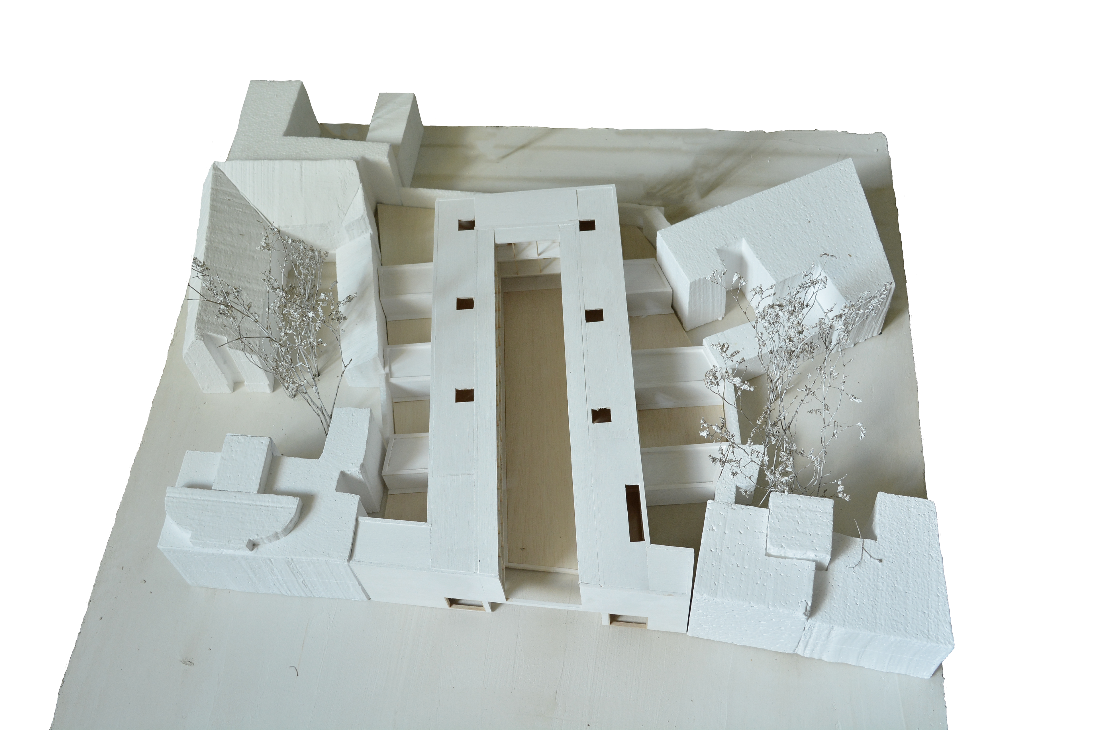 - wood & polystyrene model -