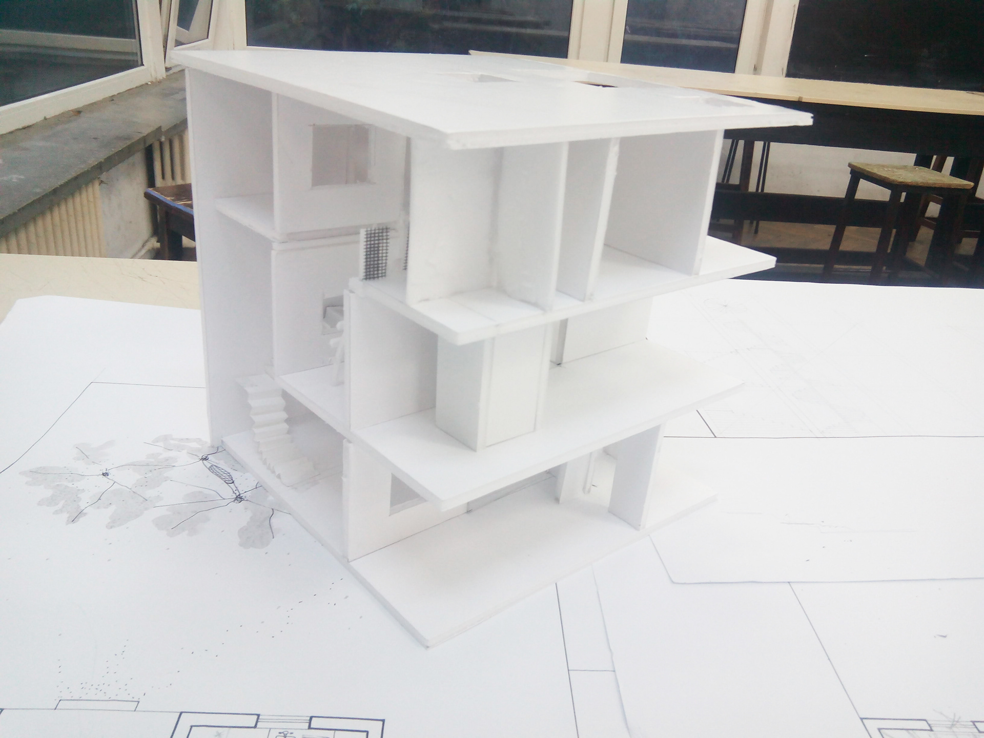 - 2nd semester project // Magician House // Cube structure study -