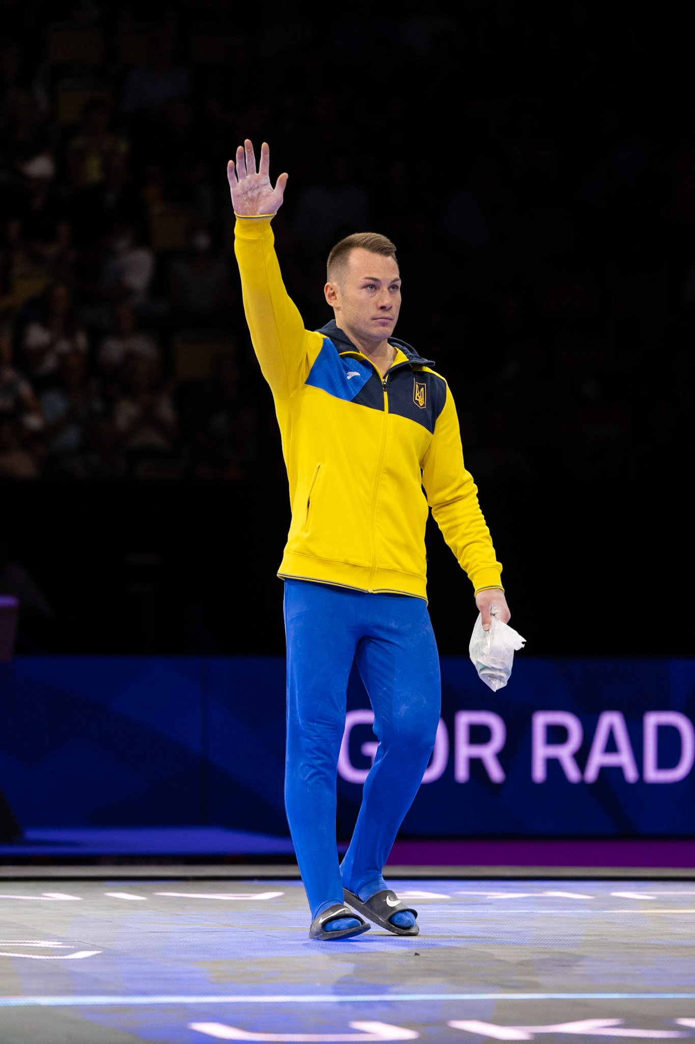 European Championships 2022, Apparatus Final, Presentation of AthletesDepicted: Igor RadivilovPhoto taken in Munich, DEU on 2022-08-21Photo credits should read: Norman Seibert, CC BY-SA 4.0NIKON Z 9, NIKKOR Z 70-200mm f/2.8 VR S¹⁄₈₀₀ Sek. bei ƒ / 4,0File: DSC_1998.NEF