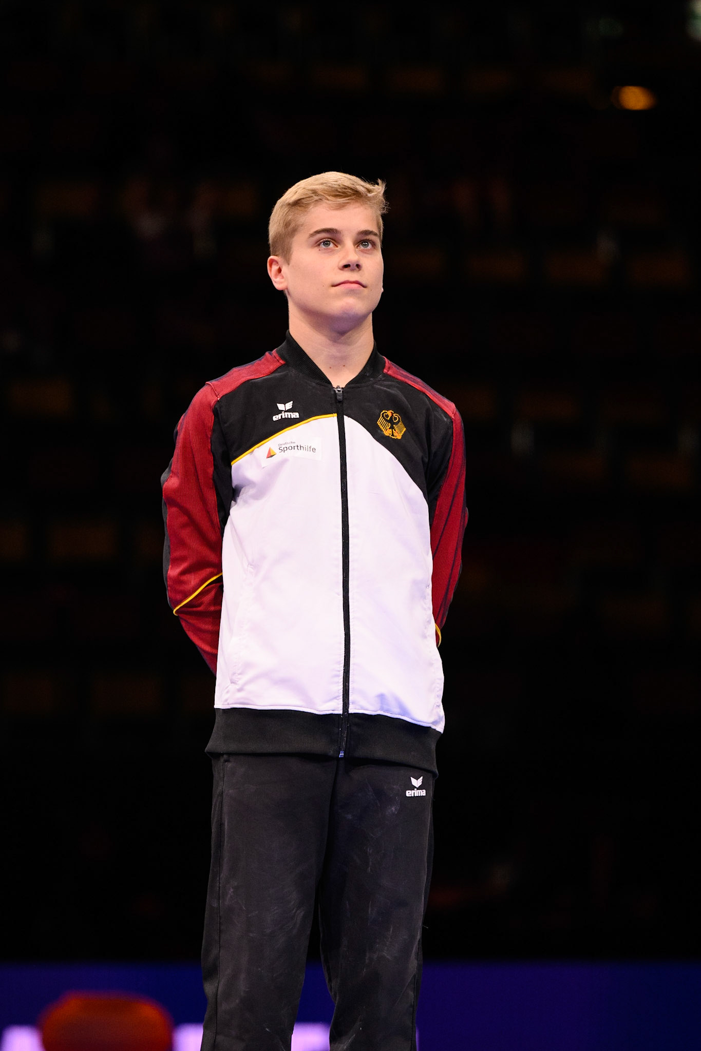 European Championships 2022, Apparatus Final, Victory CeremonyDepicted: Jukka NissinenPhoto taken in Munich, DEU on 2022-08-21Photo credits should read: Norman Seibert, CC BY-SA 4.0NIKON Z 9, NIKKOR Z 70-200mm f/2.8 VR S¹⁄₈₀₀ Sek. bei ƒ / 4,0File: DSC_3567.NEF