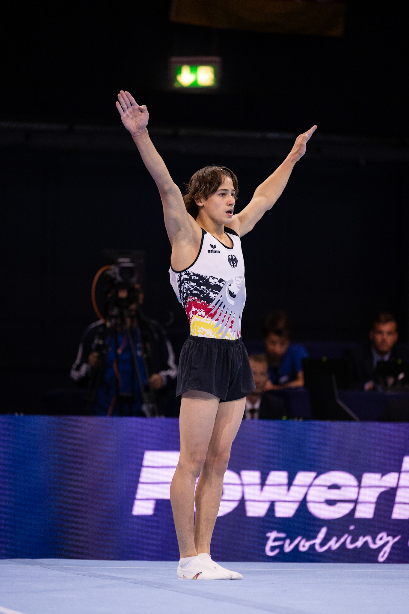 European Championships 2022, All-around Competition, Floor ExerciseDepicted: Timo EderPhoto taken in Munich, DEU on 2022-08-19Photo credits should read: Norman Seibert, CC BY-SA 4.0NIKON Z 9, NIKKOR Z 70-200mm f/2.8 VR S¹⁄₁₆₀₀ Sek. bei ƒ / 2,8File: DSC_1302.NEF