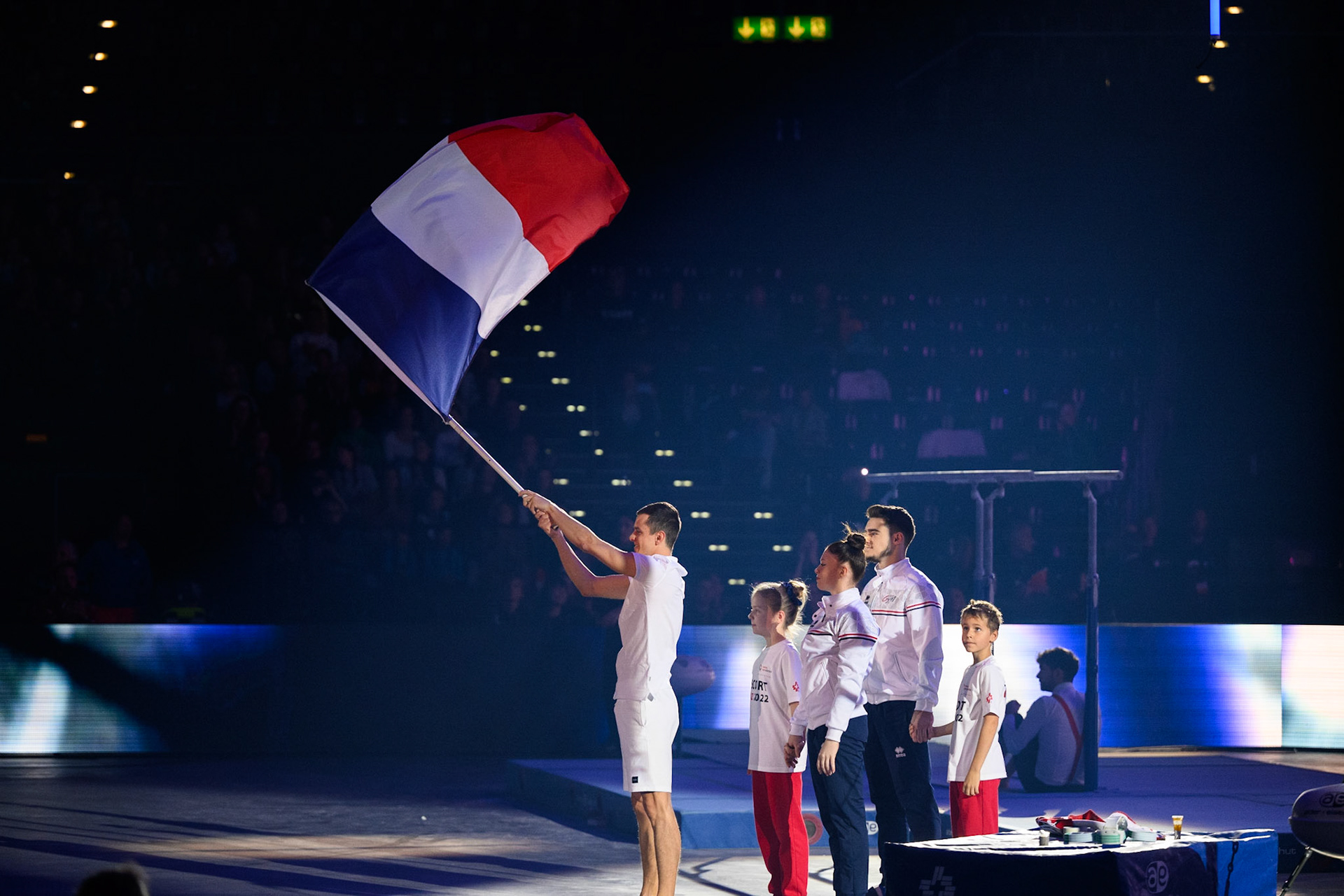 Swiss Cup Zurich 2022, Opening Ceremony, Depicted: Lucas Desanges, Morgane Osyssek-ReimerPhoto taken in Zurich, SUI on 2022-11-27Photo credits should read: Norman Seibert, CC BY-SA 4.0NIKON Z 9, NIKKOR Z 70-200mm f/2.8 VR S¹⁄₁₆₀₀ Sek. bei ƒ / 2,8File: DSC_8160.NEF
