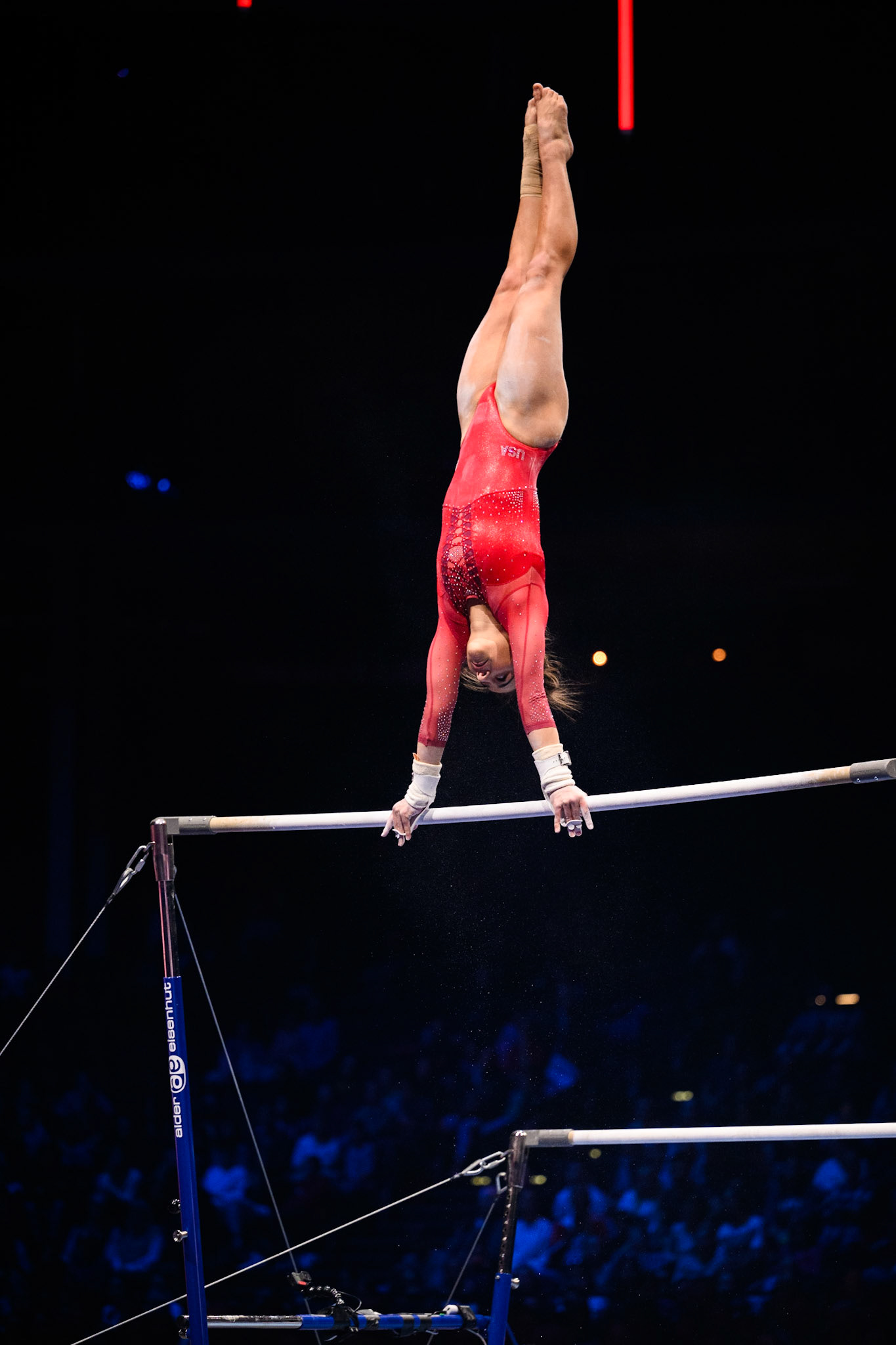 Swiss Cup Zurich 2022, Final, Uneven BarsDepicted: Addison FattaPhoto taken in Zurich, SUI on 2022-11-27Photo credits should read: Norman Seibert, CC BY-SA 4.0NIKON Z 9, NIKKOR Z 70-200mm f/2.8 VR S¹⁄₁₆₀₀ Sek. bei ƒ / 2,8File: DSC_3055.NEF