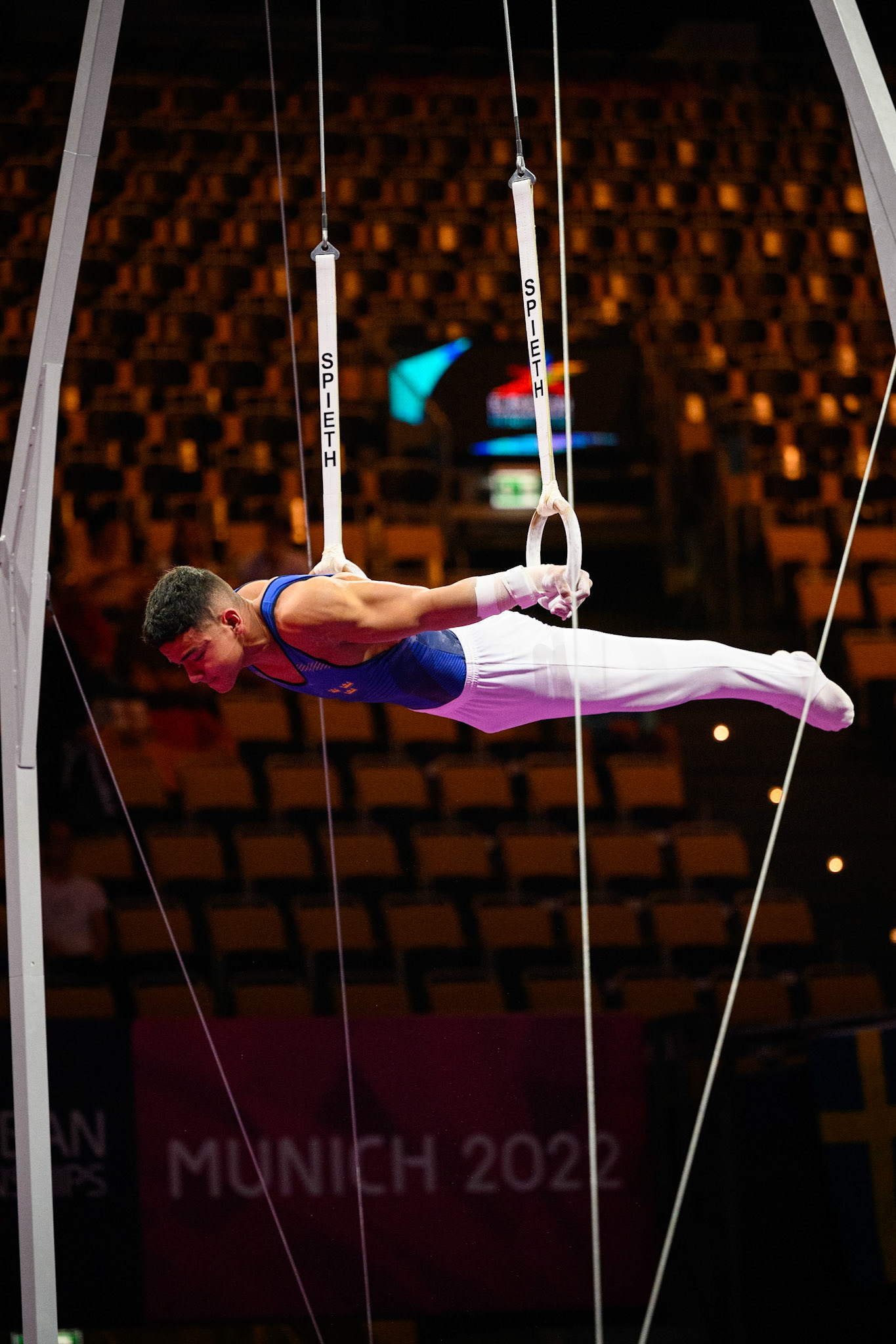 European Championships 2022, All-around Competition, Still RingsDepicted: Luis Il-Sung MelanderPhoto taken in Munich, DEU on 2022-08-19Photo credits should read: Norman Seibert, CC BY-SA 4.0NIKON Z 9, NIKKOR Z 70-200mm f/2.8 VR S¹⁄₁₆₀₀ Sek. bei ƒ / 2,8File: DSC_5008.NEF