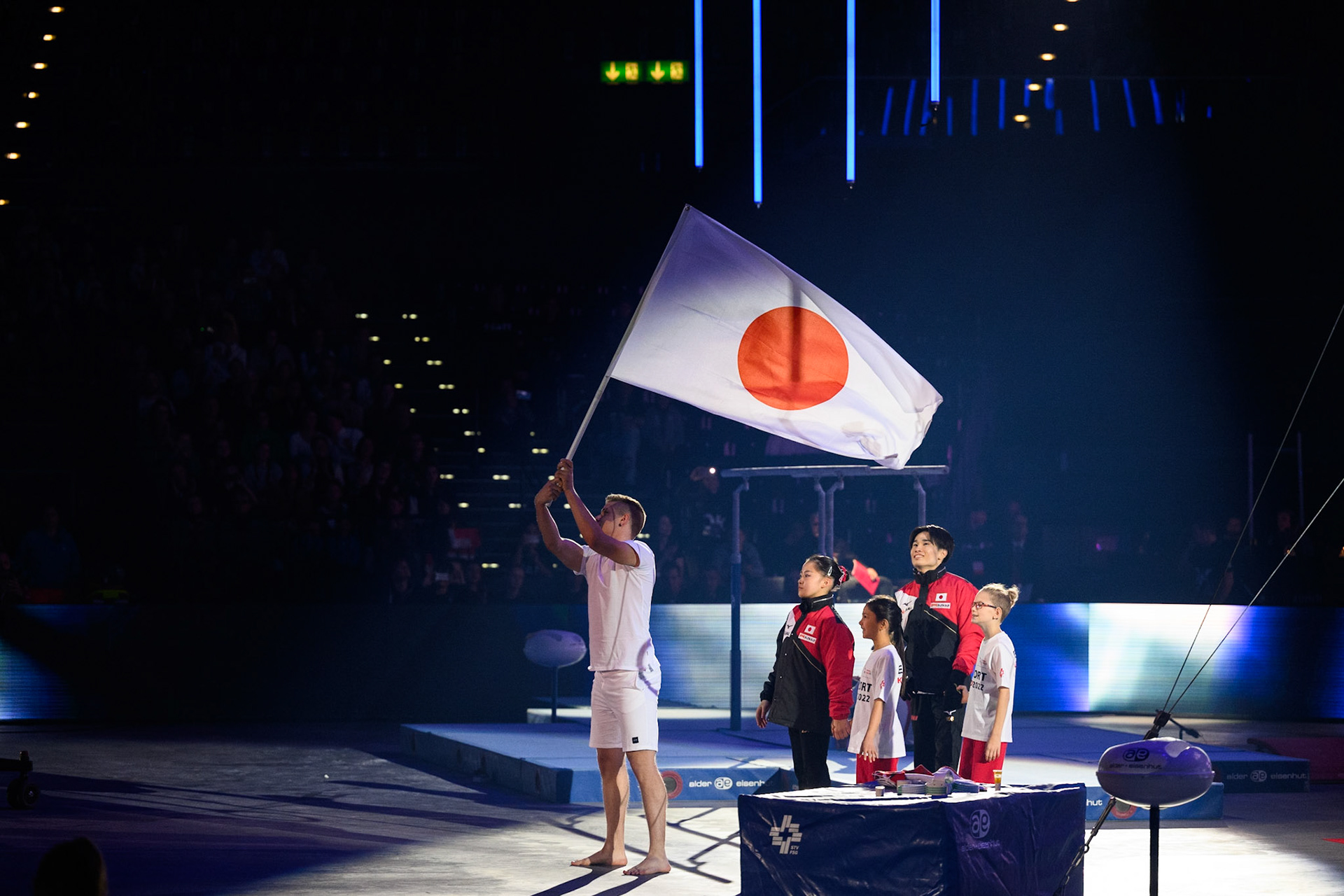 Swiss Cup Zurich 2022, Opening Ceremony, Depicted: Chiaki Hatakeda, Kazuma KayaPhoto taken in Zurich, SUI on 2022-11-27Photo credits should read: Norman Seibert, CC BY-SA 4.0NIKON Z 9, NIKKOR Z 70-200mm f/2.8 VR S¹⁄₁₆₀₀ Sek. bei ƒ / 2,8File: DSC_8174.NEF