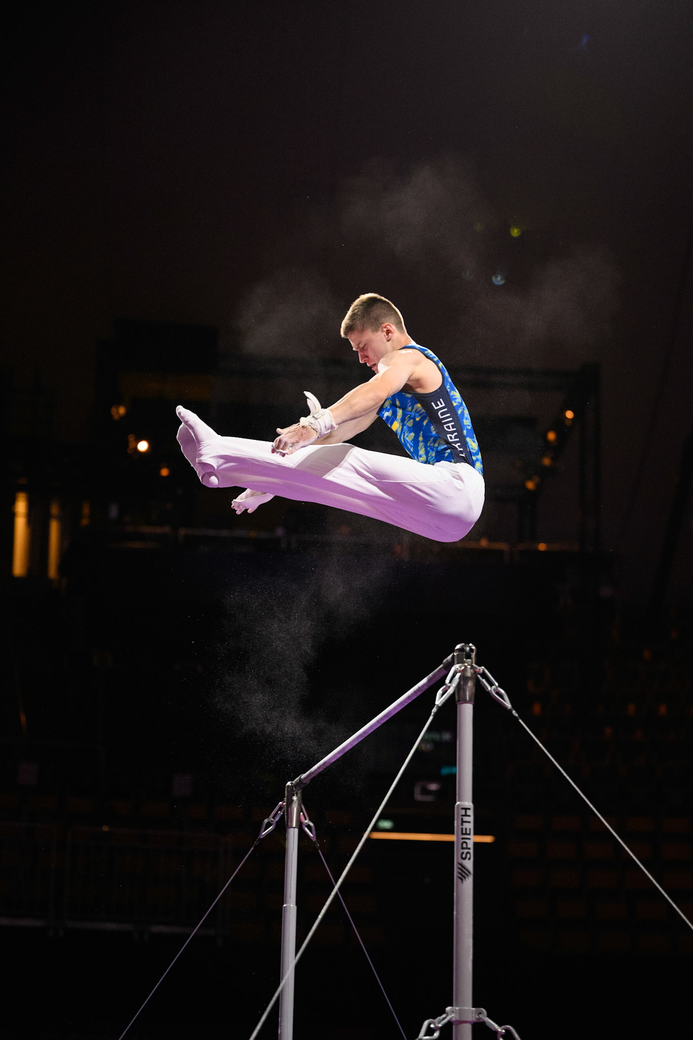 European Championships 2022, Podium Training, Horizontal BarDepicted: Dmytro PrudkoPhoto taken in Munich, DEU on 2022-08-17Photo credits should read: Norman Seibert, CC BY-SA 4.0NIKON Z 9, NIKKOR Z 70-200mm f/2.8 VR S¹⁄₁₆₀₀ Sek. bei ƒ / 2,8File: DSC_5927.NEF
