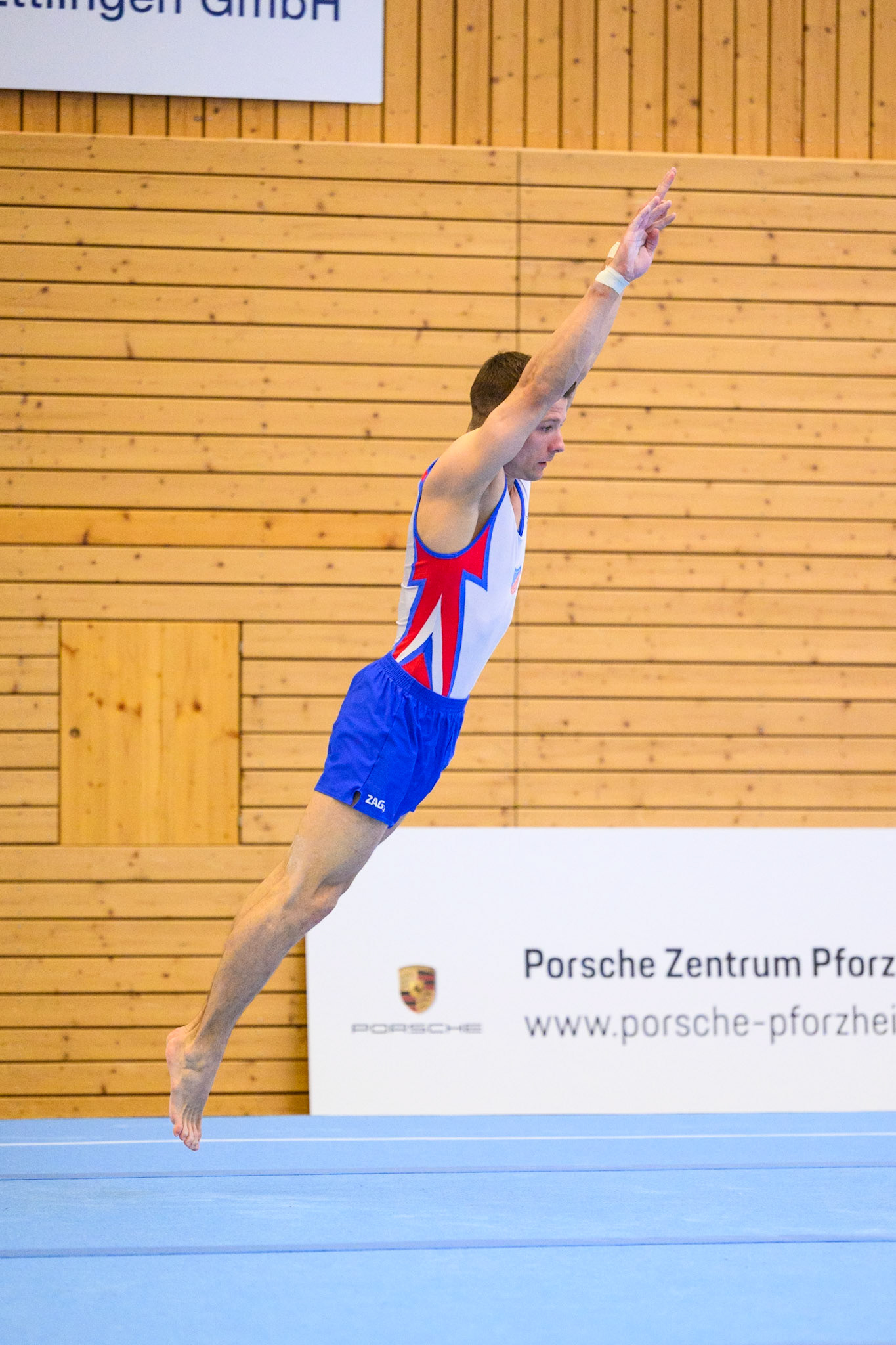 1. Bundesliga Kunstturnen: KTV Straubenhardt vs. TuS Vinnhorst, Competition, Floor ExerciseDepicted: Philipp HerderPhoto taken in Straubenhardt, DEU on 2023-04-22Photo credits should read: Norman SeibertNIKON Z 9, NIKKOR Z 70-200mm f/2.8 VR S¹⁄₁₂₅₀ Sek. bei ƒ / 2,8File: DSC_2124.NEF