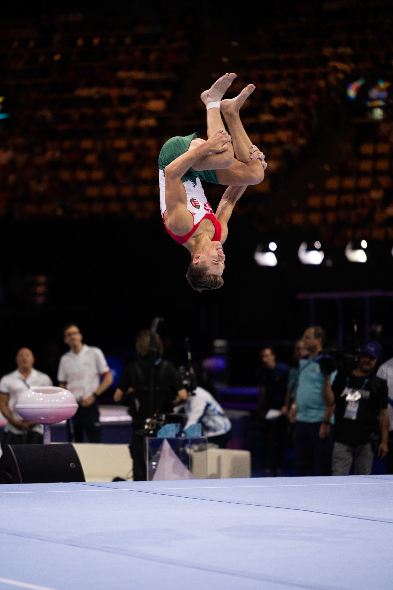 European Championships 2022, Apparatus Final, Floor ExerciseDepicted: Krisztofer MészárosPhoto taken in Munich, DEU on 2022-08-21Photo credits should read: Norman Seibert, CC BY-SA 4.0NIKON Z 9, NIKKOR Z 70-200mm f/2.8 VR S¹⁄₁₆₀₀ Sek. bei ƒ / 2,8File: DSC_7553.NEF