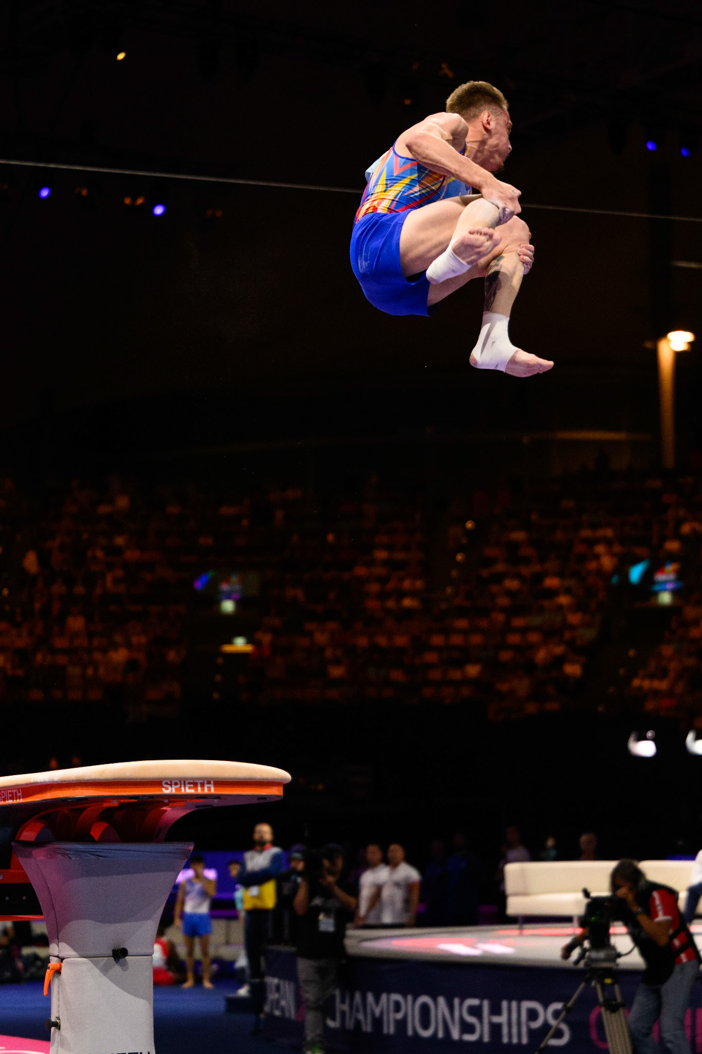 European Championships 2022, Apparatus Final, VaultDepicted: Robert BurtanetePhoto taken in Munich, DEU on 2022-08-21Photo credits should read: Norman Seibert, CC BY-SA 4.0NIKON Z 9, NIKKOR Z 70-200mm f/2.8 VR S¹⁄₁₆₀₀ Sek. bei ƒ / 2,8File: DSC_3936.NEF