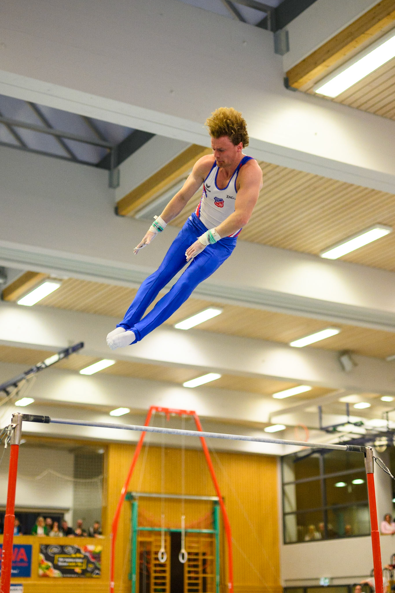 1. Bundesliga Kunstturnen: KTV Straubenhardt vs. TuS Vinnhorst, Competition, Horizontal BarDepicted: Mika-Tom SäfkenPhoto taken in Straubenhardt, DEU on 2023-04-22Photo credits should read: Norman SeibertNIKON Z 9, NIKKOR Z 50mm f/1.2 S¹⁄₁₂₅₀ Sek. bei ƒ / 1,6File: DSC_8737.NEF