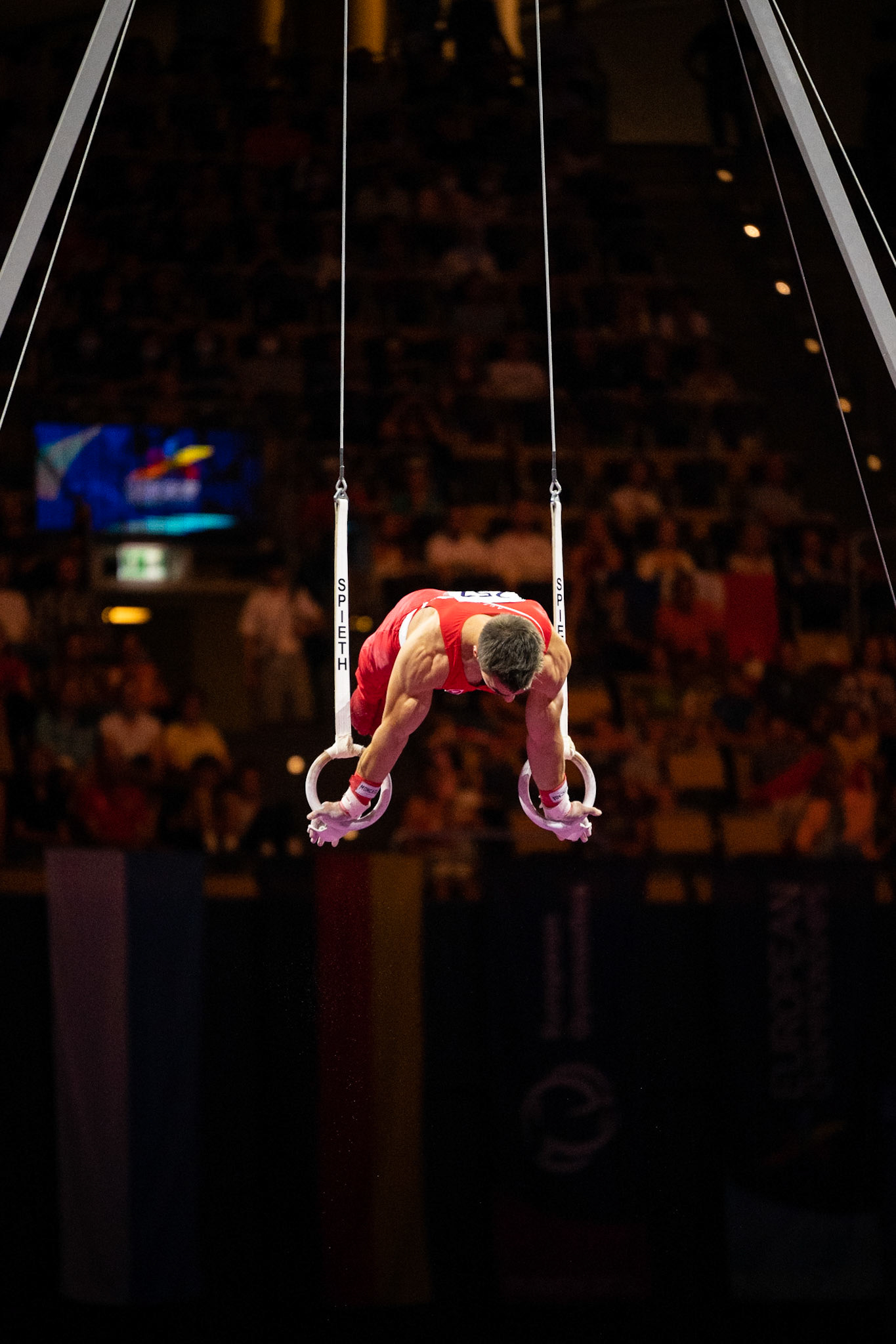 European Championships 2022, Apparatus Final, Still RingsDepicted: Vinzenz HöckPhoto taken in Munich, DEU on 2022-08-21Photo credits should read: Norman Seibert, CC BY-SA 4.0NIKON Z 9, NIKKOR Z 70-200mm f/2.8 VR S¹⁄₁₆₀₀ Sek. bei ƒ / 2,8File: DSC_3061.NEF