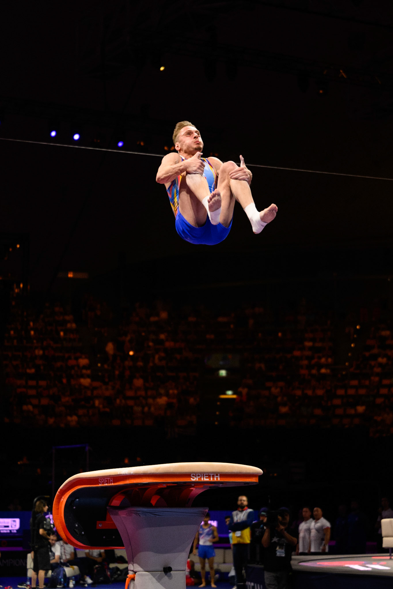 European Championships 2022, Apparatus Final, VaultDepicted: Robert BurtanetePhoto taken in Munich, DEU on 2022-08-21Photo credits should read: Norman Seibert, CC BY-SA 4.0NIKON Z 9, NIKKOR Z 70-200mm f/2.8 VR S¹⁄₁₆₀₀ Sek. bei ƒ / 2,8File: DSC_3928.NEF