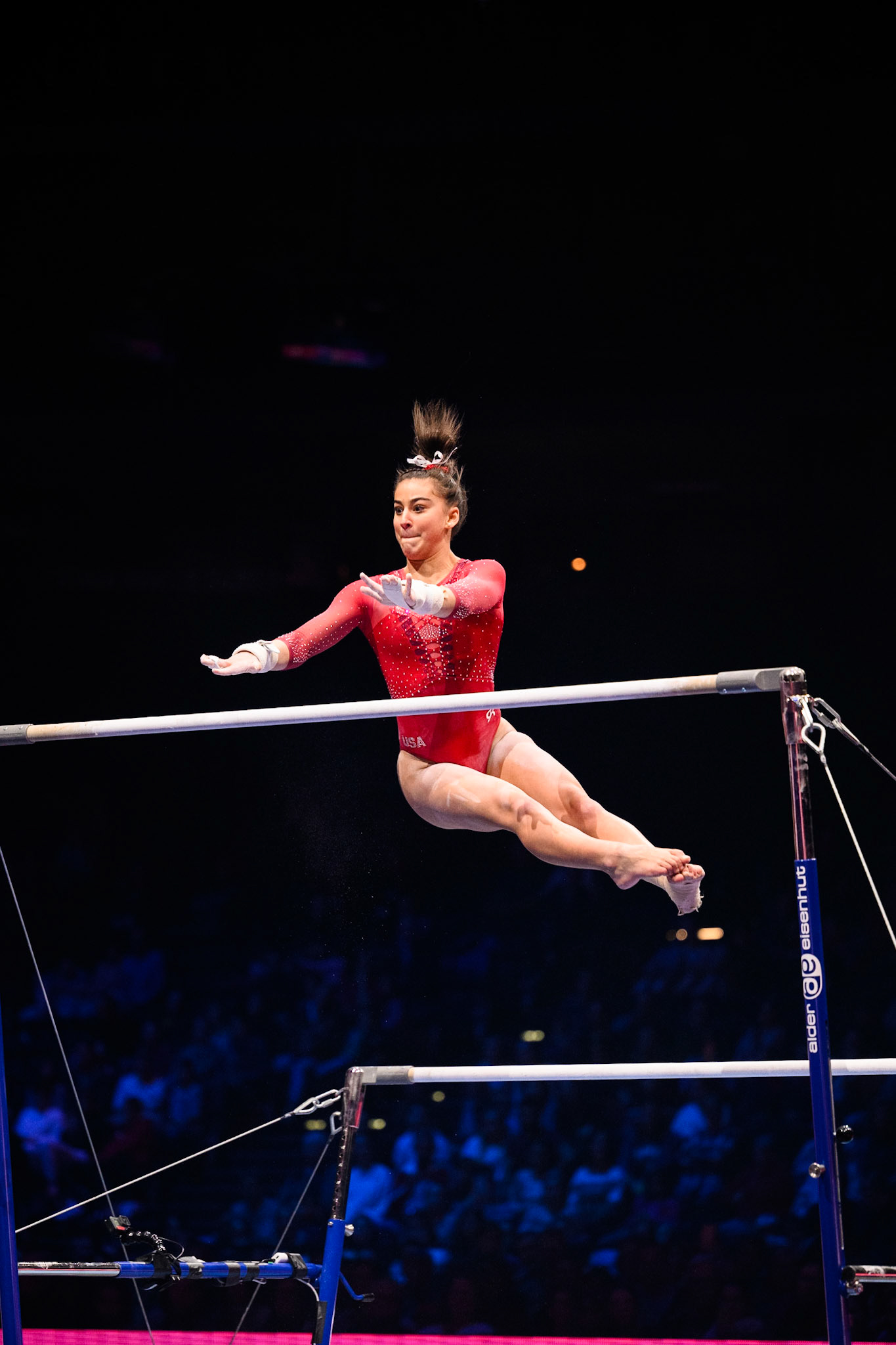 Swiss Cup Zurich 2022, Final, Uneven BarsDepicted: Addison FattaPhoto taken in Zurich, SUI on 2022-11-27Photo credits should read: Norman Seibert, CC BY-SA 4.0NIKON Z 9, NIKKOR Z 70-200mm f/2.8 VR S¹⁄₁₆₀₀ Sek. bei ƒ / 2,8File: DSC_3105.NEF