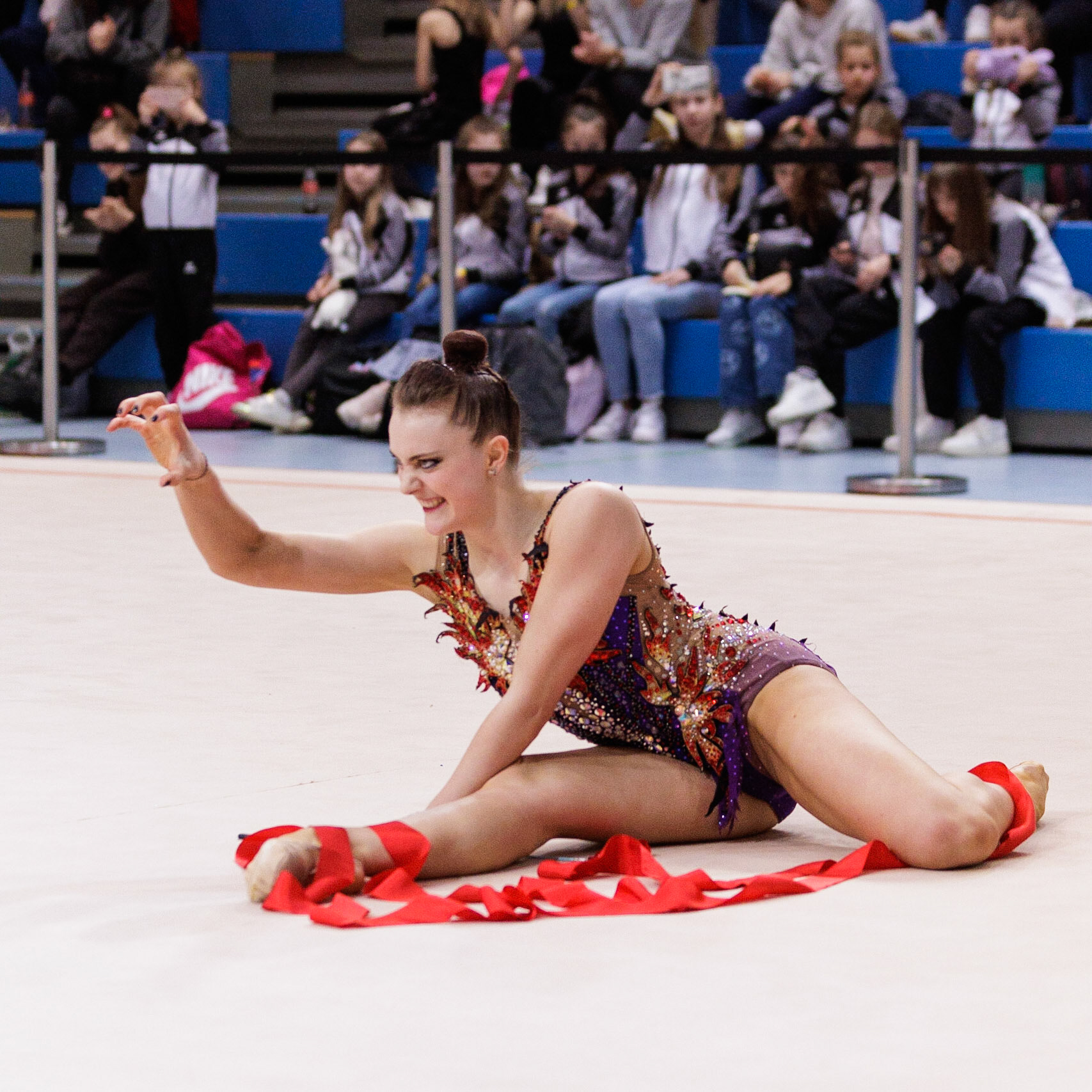 Gymnastik International, All-around Senior gymnasts Individual, RibbonDepicted: Margarita KolosovPhoto taken in Fellbach, DEU on 2023-03-04Photo credits should read: Norman SeibertCanon EOS R3, EF70-200mm f/2.8L IS II USM¹⁄₁₂₅₀ Sek. bei ƒ / 2,8File: _V7A6269-2.CR3