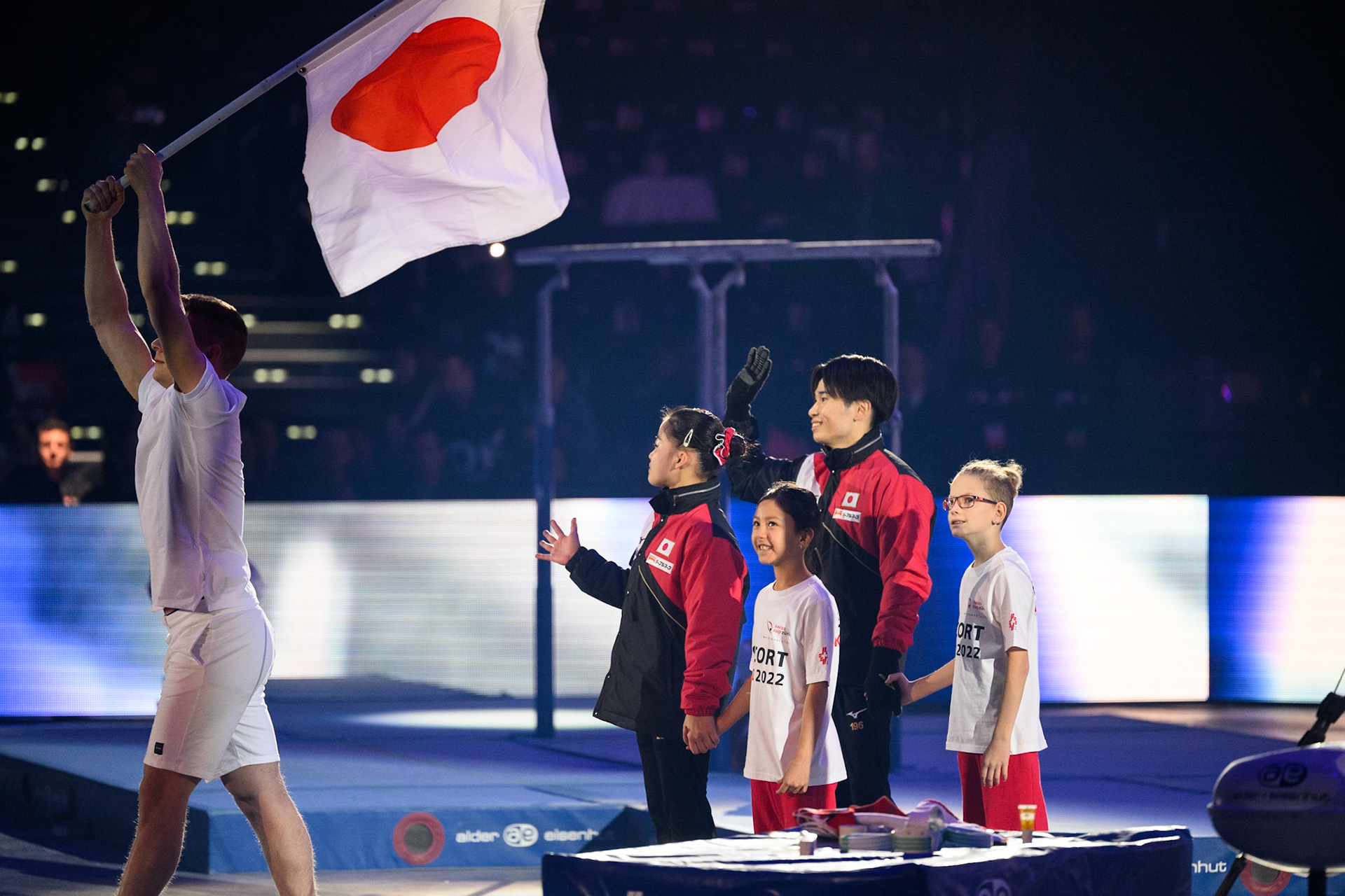 Swiss Cup Zurich 2022, Opening Ceremony, Depicted: Chiaki Hatakeda, Kazuma KayaPhoto taken in Zurich, SUI on 2022-11-27Photo credits should read: Norman Seibert, CC BY-SA 4.0NIKON Z 9, NIKKOR Z 70-200mm f/2.8 VR S¹⁄₁₆₀₀ Sek. bei ƒ / 2,8File: DSC_8180.NEF