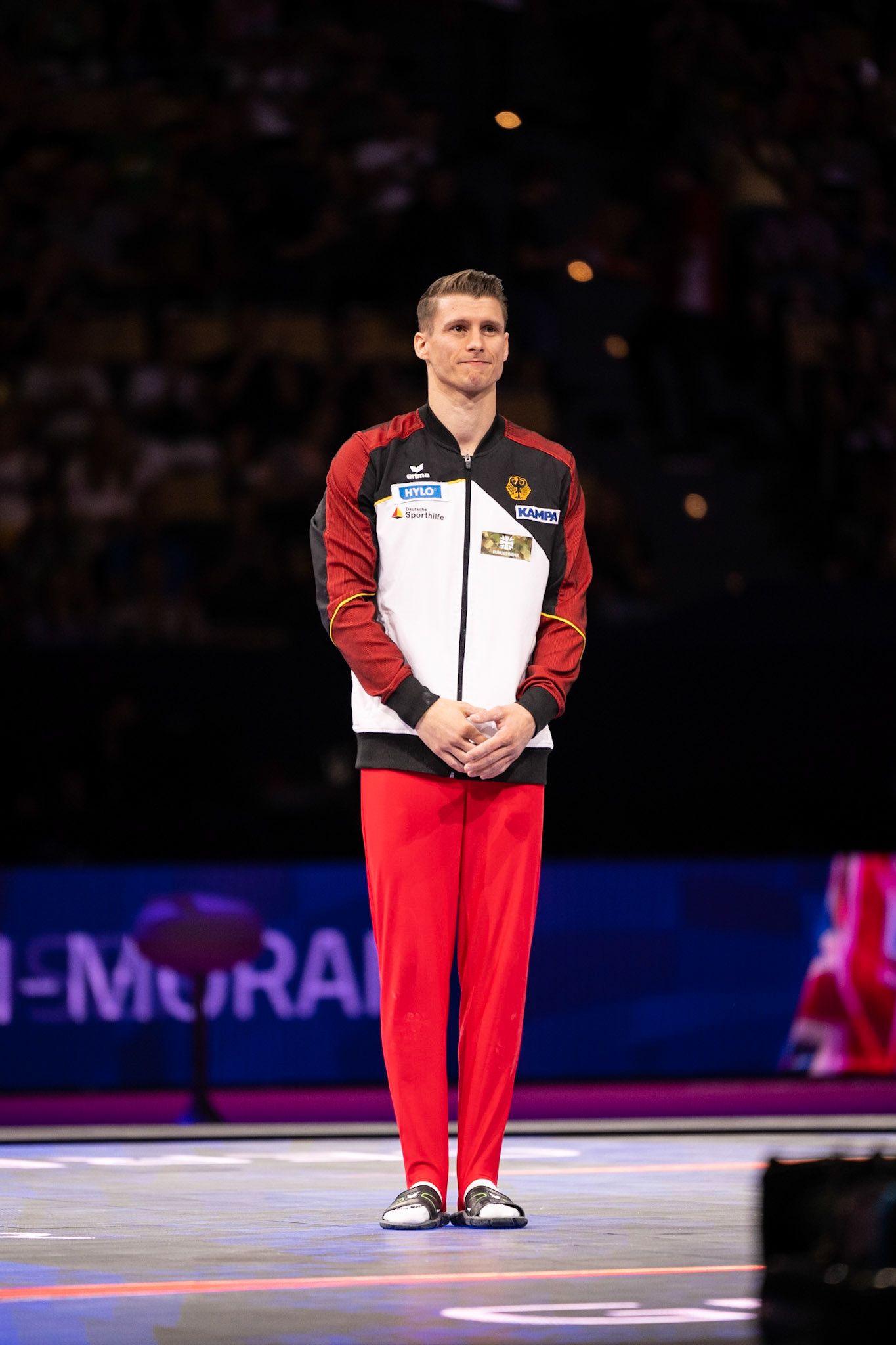 European Championships 2022, Apparatus Final, Presentation of AthletesDepicted: Lukas DauserPhoto taken in Munich, DEU on 2022-08-21Photo credits should read: Norman Seibert, CC BY-SA 4.0NIKON Z 9, NIKKOR Z 70-200mm f/2.8 VR S¹⁄₈₀₀ Sek. bei ƒ / 2,8File: DSC_5096.NEF