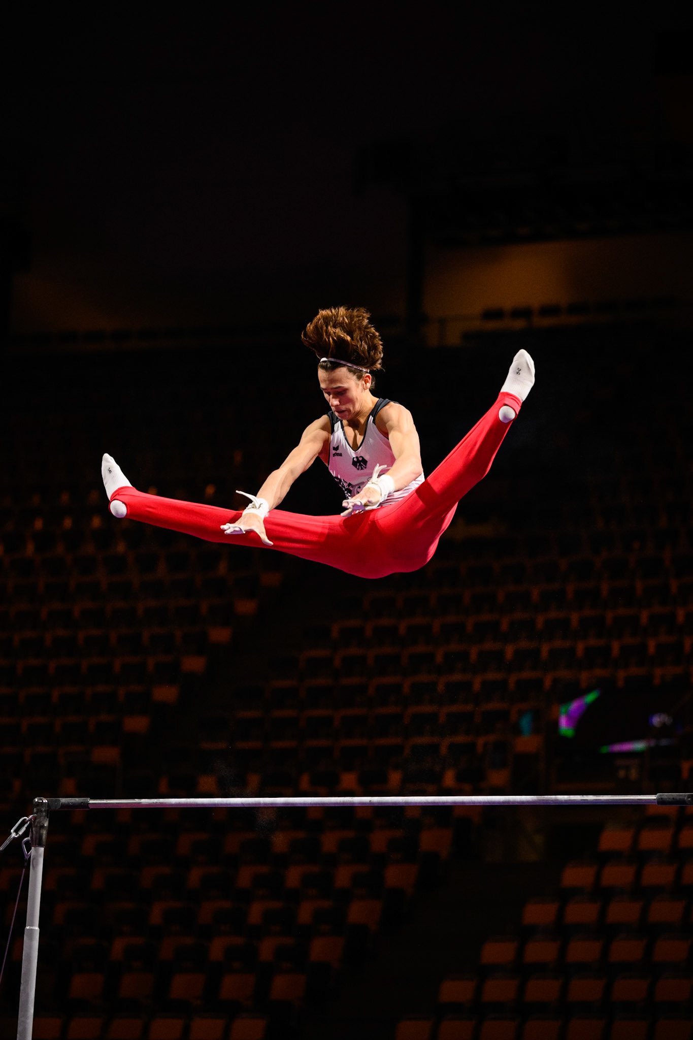 European Championships 2022, Podium Training, Horizontal BarDepicted: Timo EderPhoto taken in Munich, DEU on 2022-08-17Photo credits should read: Norman Seibert, CC BY-SA 4.0NIKON Z 9, NIKKOR Z 70-200mm f/2.8 VR S¹⁄₁₆₀₀ Sek. bei ƒ / 2,8File: DSC_2263.NEF