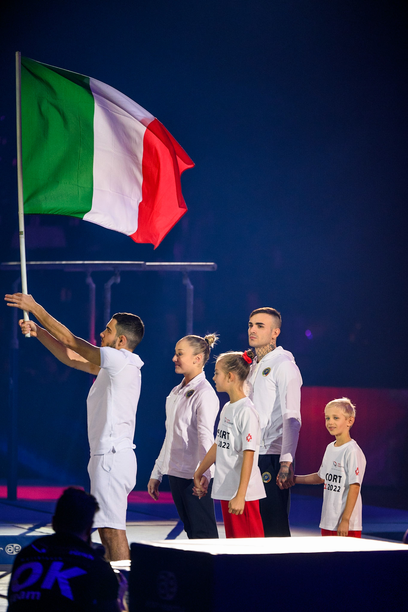 Swiss Cup Zurich 2022, Opening Ceremony, Depicted: Nicola Bartolini, Martina MaggioPhoto taken in Zurich, SUI on 2022-11-27Photo credits should read: Norman Seibert, CC BY-SA 4.0NIKON Z 9, NIKKOR Z 70-200mm f/2.8 VR S¹⁄₁₆₀₀ Sek. bei ƒ / 2,8File: DSC_8241.NEF