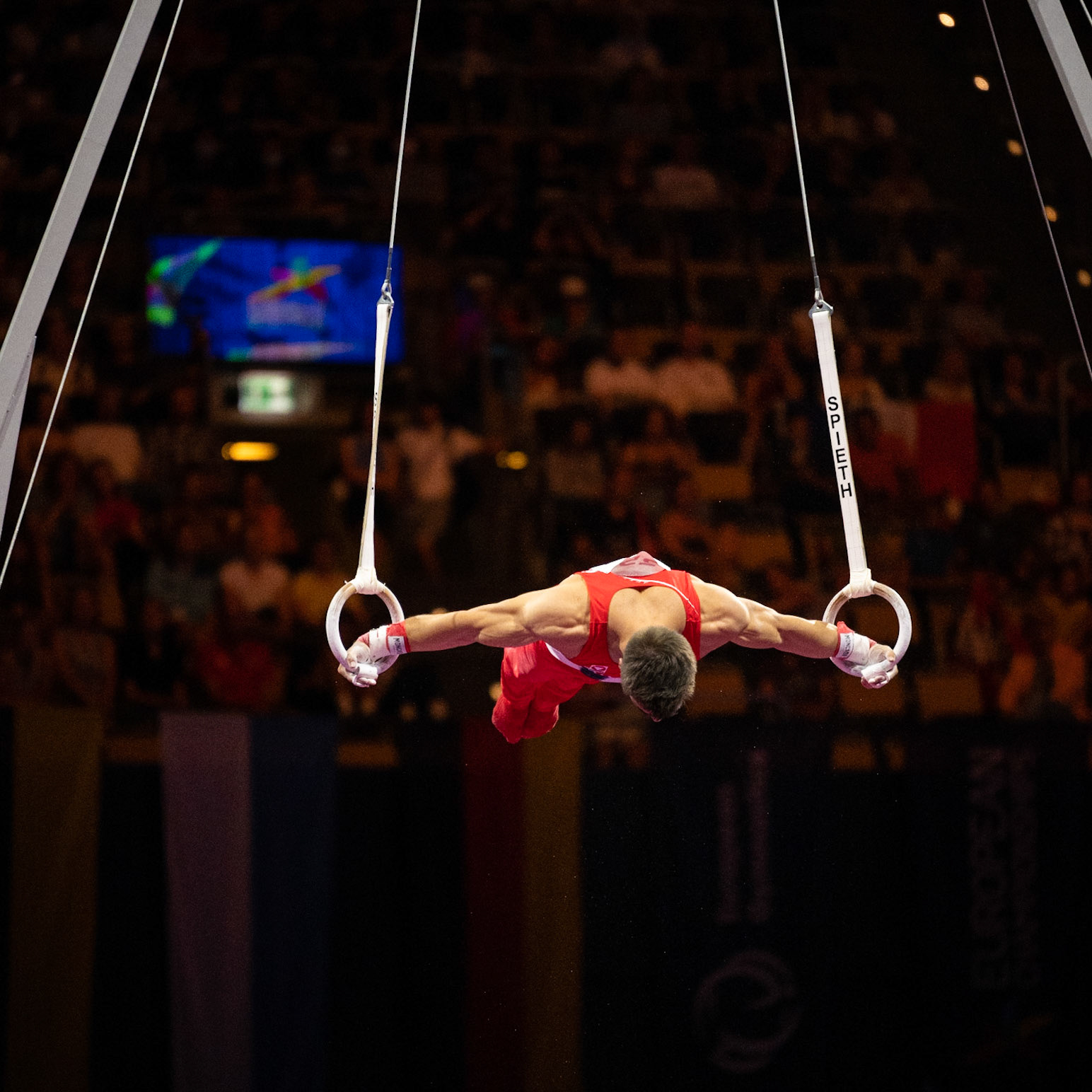 European Championships 2022, Apparatus Final, Still RingsDepicted: Vinzenz HöckPhoto taken in Munich, DEU on 2022-08-21Photo credits should read: Norman Seibert, CC BY-SA 4.0NIKON Z 9, NIKKOR Z 70-200mm f/2.8 VR S¹⁄₁₆₀₀ Sek. bei ƒ / 2,8File: DSC_3128.NEF