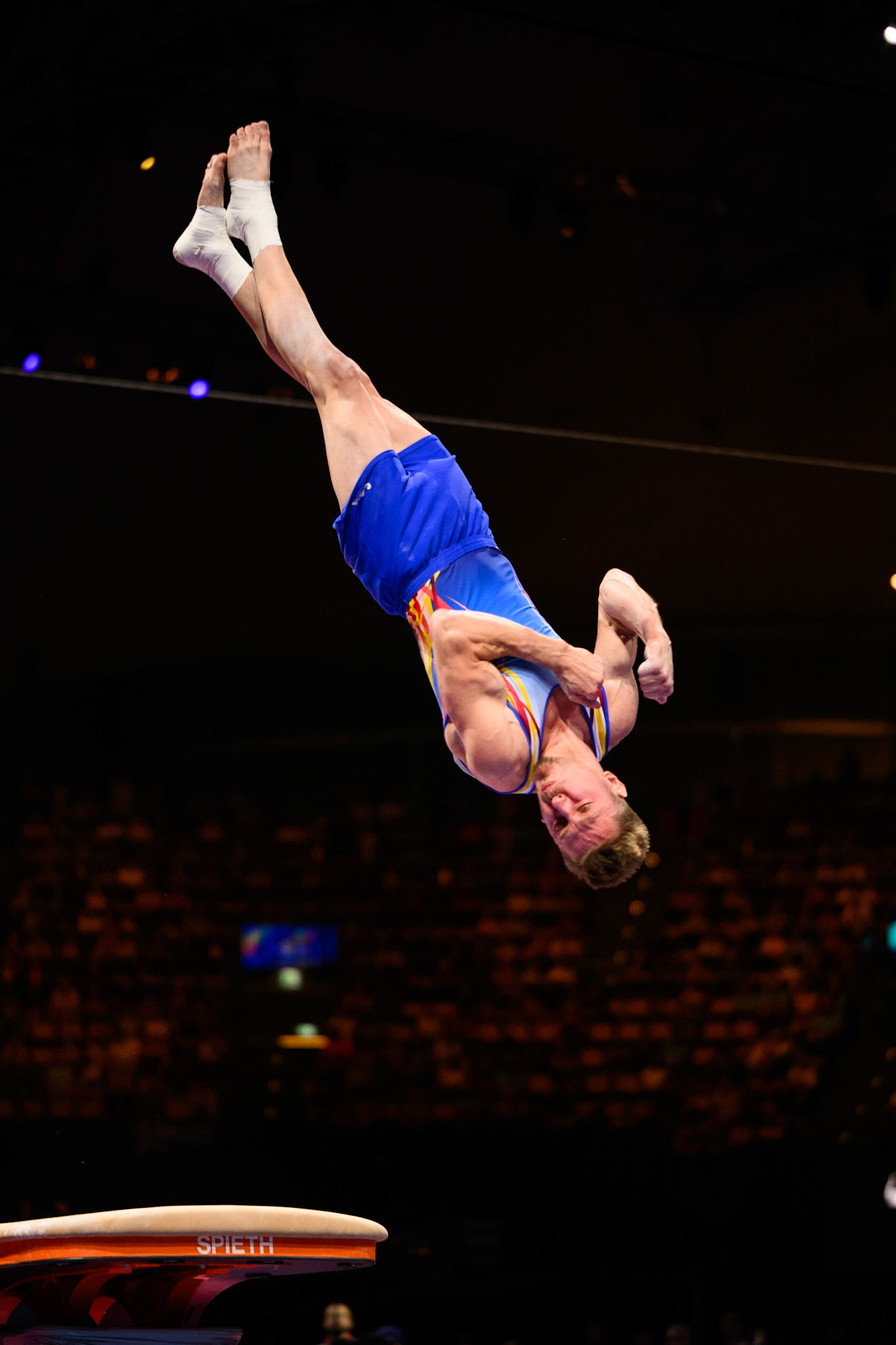 European Championships 2022, Apparatus Final, VaultDepicted: Robert BurtanetePhoto taken in Munich, DEU on 2022-08-21Photo credits should read: Norman Seibert, CC BY-SA 4.0NIKON Z 9, NIKKOR Z 70-200mm f/2.8 VR S¹⁄₁₆₀₀ Sek. bei ƒ / 2,8File: DSC_3906.NEF