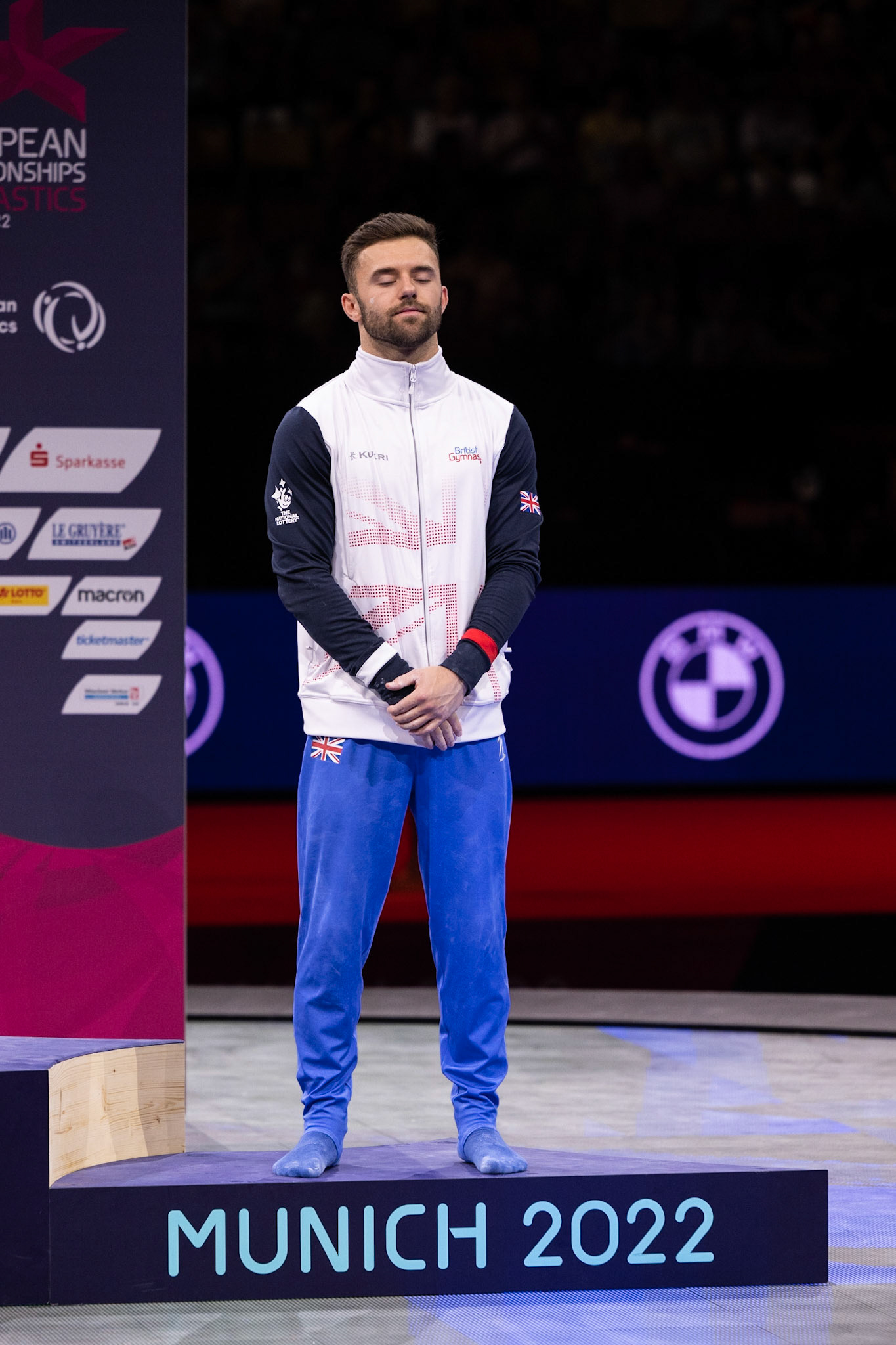 European Championships 2022, Apparatus Final, Parallel BarsDepicted: Giarnni Regini-MoranPhoto taken in Munich, DEU on 2022-08-21Photo credits should read: Norman Seibert, CC BY-SA 4.0NIKON Z 9, NIKKOR Z 70-200mm f/2.8 VR S¹⁄₈₀₀ Sek. bei ƒ / 4,0File: DSC_6946.NEF
