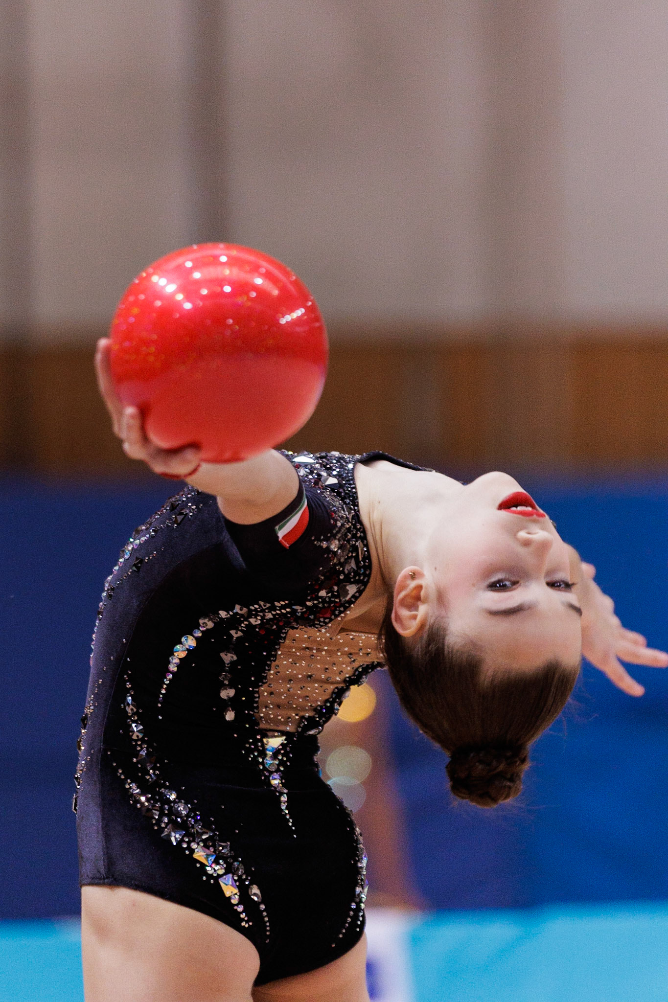 Gymnastik International, Team Competition Junior gymnasts, BallDepicted: Elena VukmirPhoto taken in Fellbach, DEU on 2023-03-04Photo credits should read: Norman SeibertCanon EOS R3, EF70-200mm f/2.8L IS II USM¹⁄₁₂₅₀ Sek. bei ƒ / 2,8File: _V7A1129.CR3