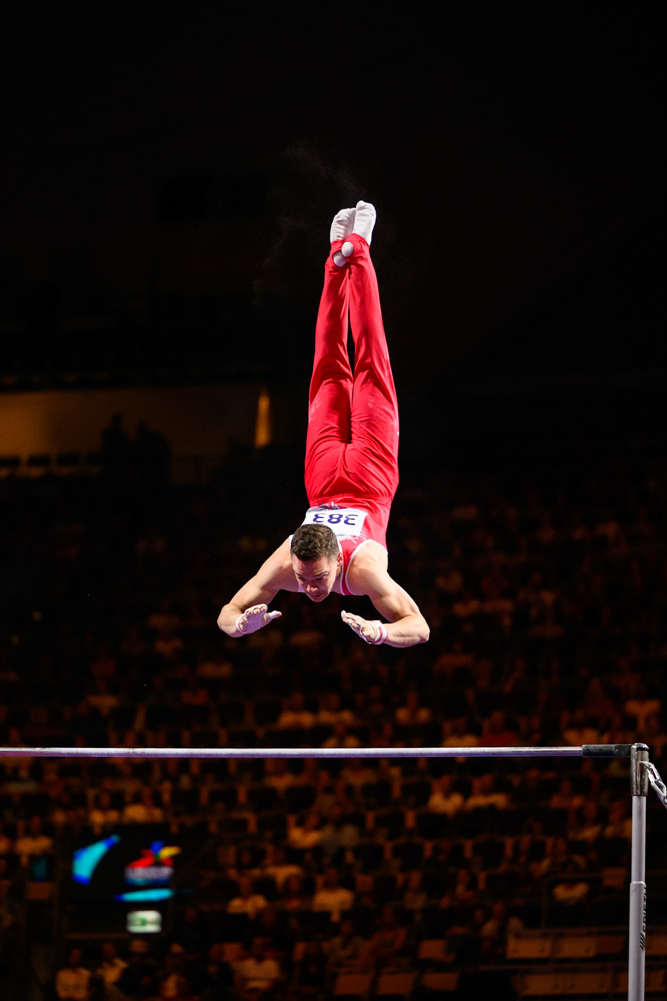 European Championships 2022, Apparatus Final, Horizontal BarDepicted: Noe SeifertPhoto taken in Munich, DEU on 2022-08-21Photo credits should read: Norman Seibert, CC BY-SA 4.0NIKON Z 9, NIKKOR Z 70-200mm f/2.8 VR S¹⁄₁₆₀₀ Sek. bei ƒ / 2,8File: DSC_9142 2.NEF