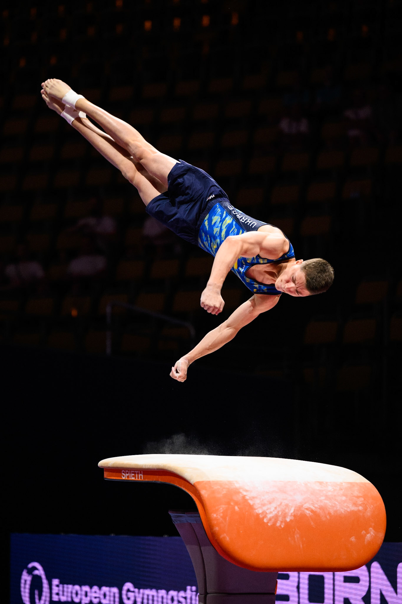 European Championships 2022, Podium Training, VaultDepicted: Radomyr StelmakhPhoto taken in Munich, DEU on 2022-08-17Photo credits should read: Norman Seibert, CC BY-SA 4.0NIKON Z 9, NIKKOR Z 70-200mm f/2.8 VR S¹⁄₁₆₀₀ Sek. bei ƒ / 2,8File: DSC_3218.NEF