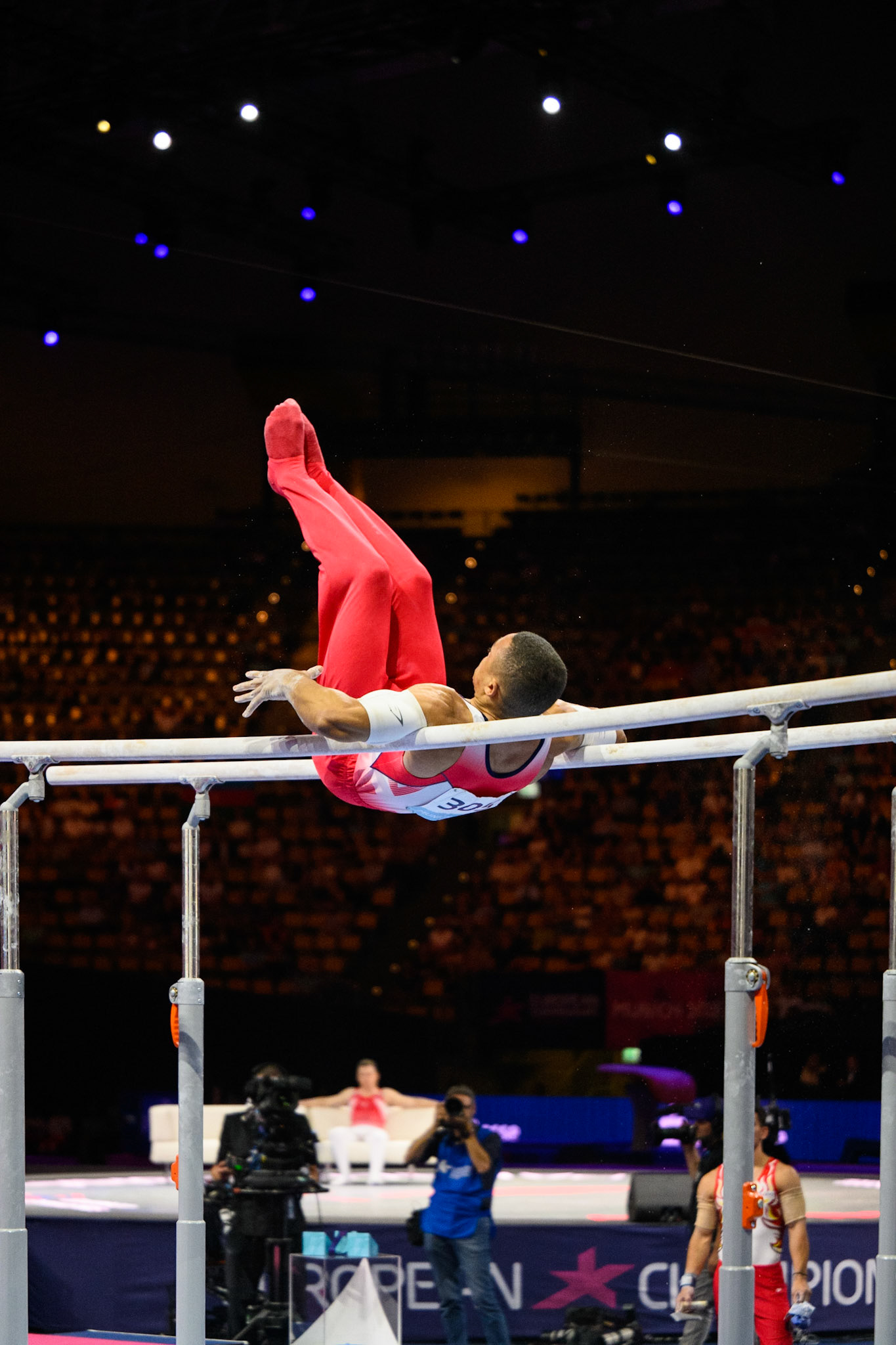 European Championships 2022, Apparatus Final, Parallel BarsDepicted: Joe FraserPhoto taken in Munich, DEU on 2022-08-21Photo credits should read: Norman Seibert, CC BY-SA 4.0NIKON Z 9, NIKKOR Z 70-200mm f/2.8 VR S¹⁄₁₆₀₀ Sek. bei ƒ / 2,8File: DSC_5593.NEF